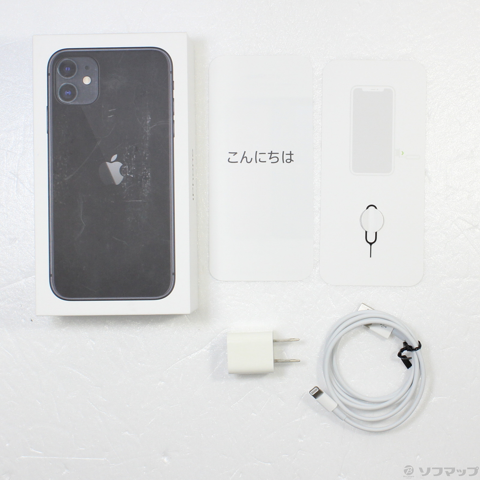 中古】iPhone11 64GB ブラック MWLT2J／A SoftBank 〔ネットワーク利用