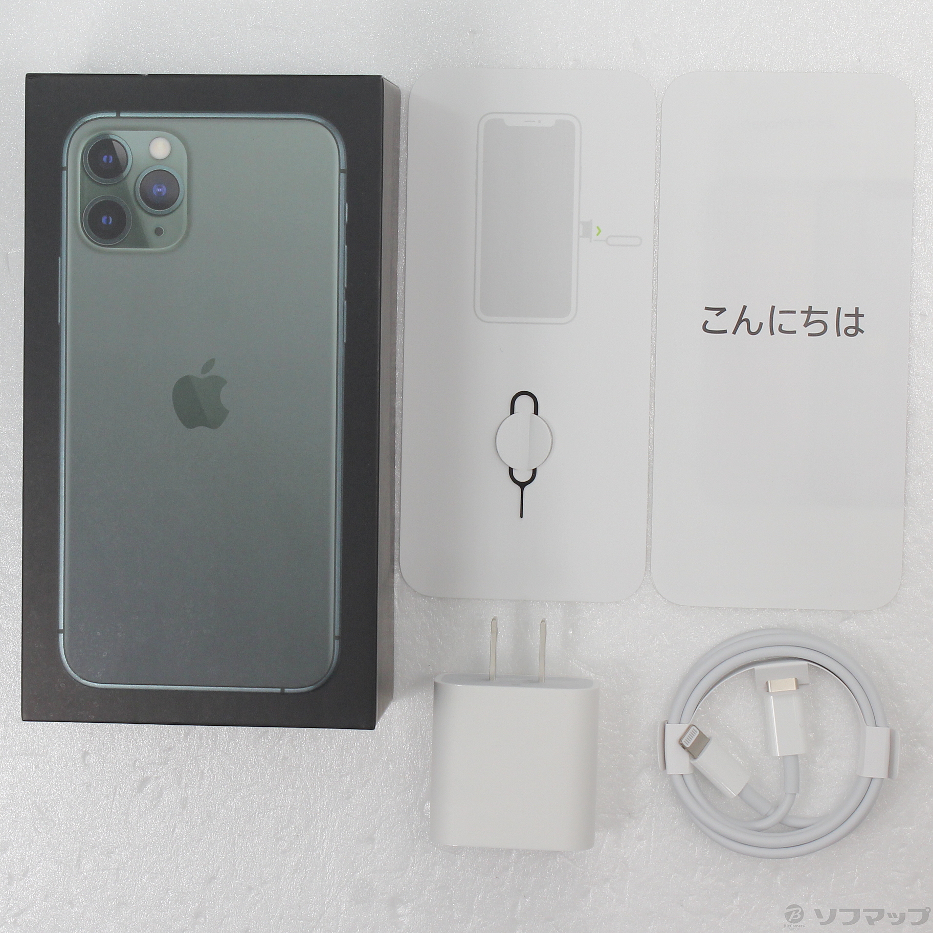 中古】iPhone11 Pro 512GB ミッドナイトグリーン MWCG2J／A SIMフリー