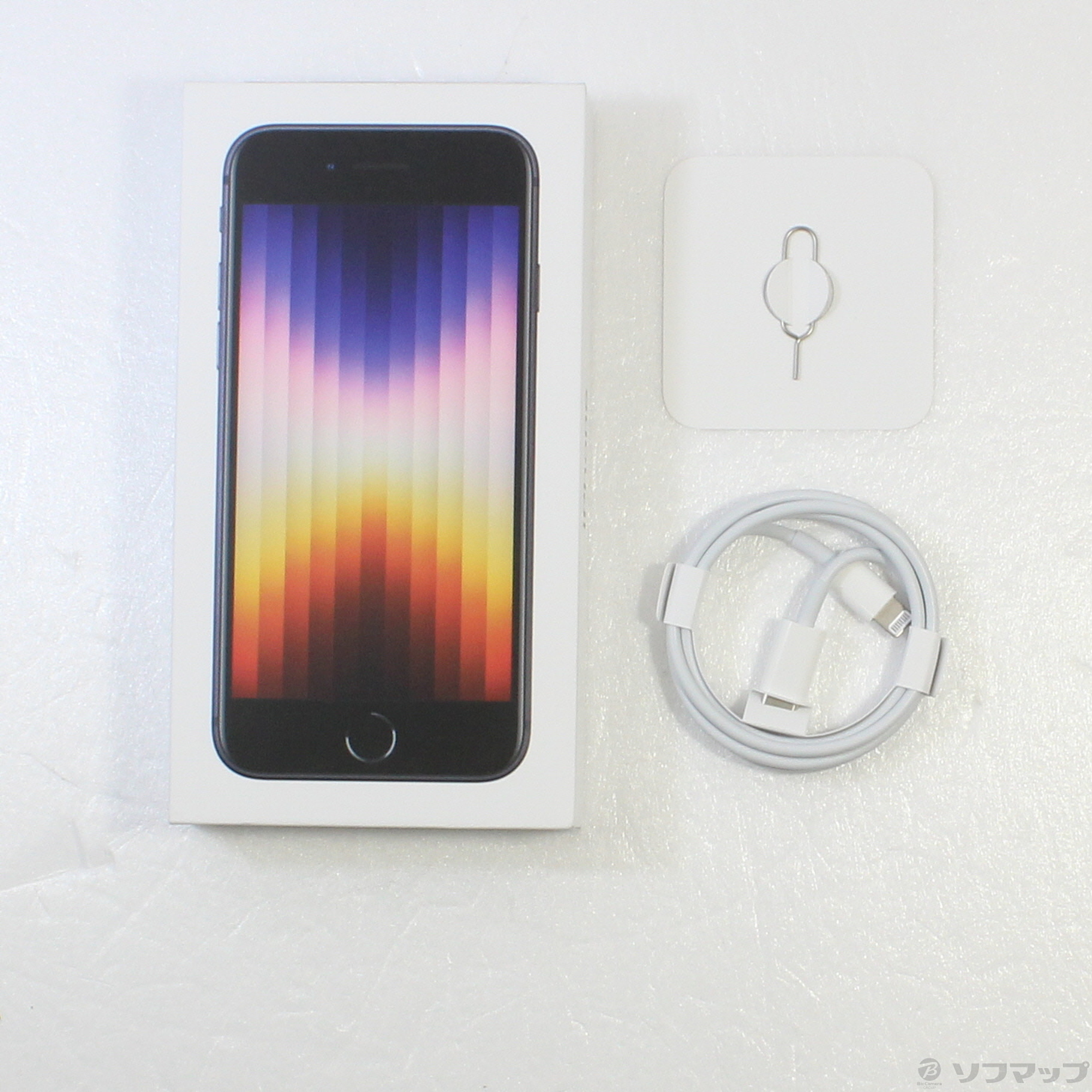 中古】iPhone SE 第3世代 64GB ミッドナイト MMYC3J／A SIMフリー