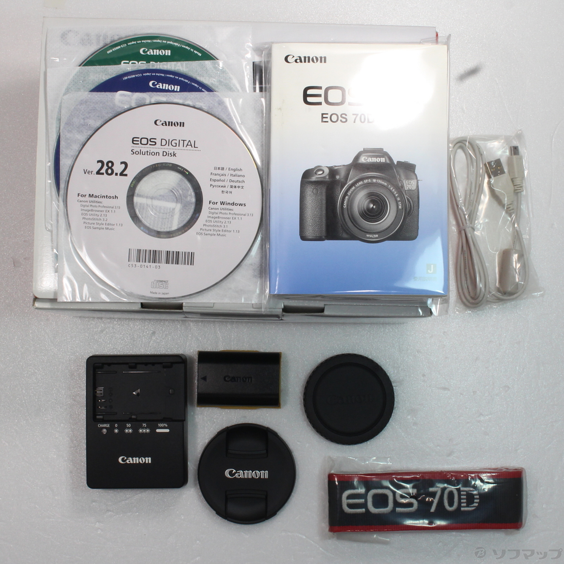 中古】EOS 70D (W) EF-S18-135 IS STM レンズキット (2020万画素／SDXC