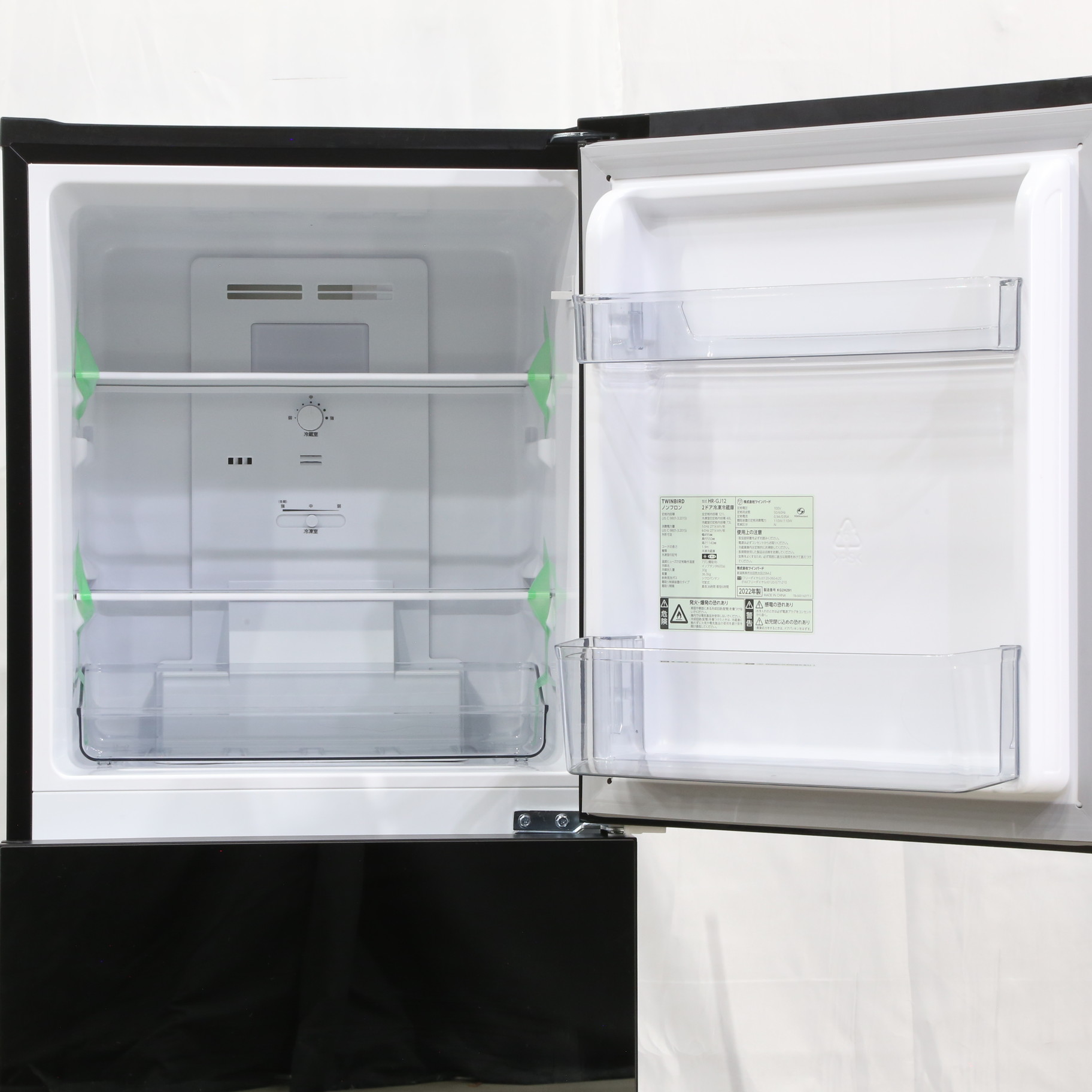 TWINBIRD冷蔵庫 HR-GJ12 121L 2023年 家電 Ap2081 TWINBIRD 2ドア