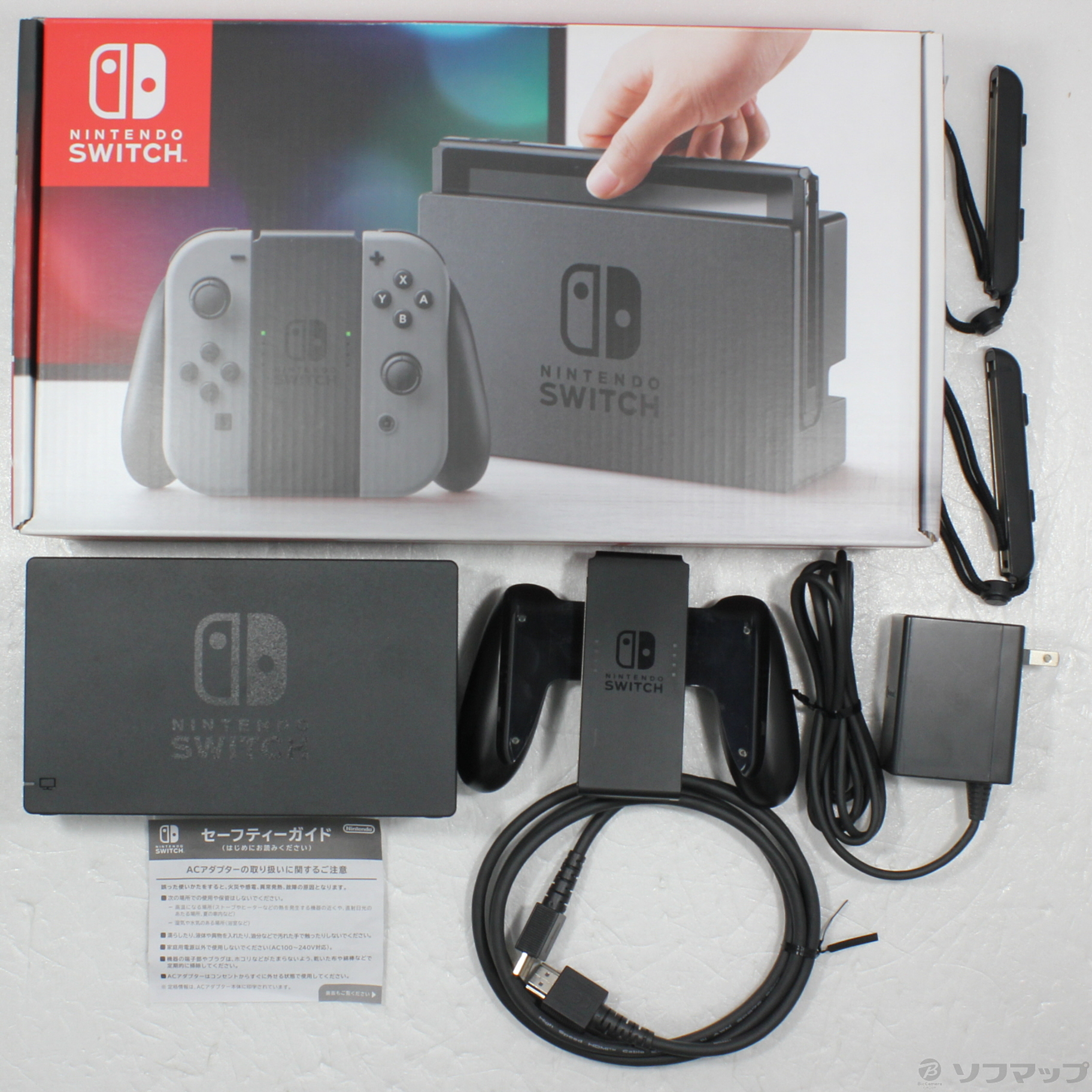 中古】Nintendo Switch Joy-Con (L) ／ (R) グレー [2133046040216