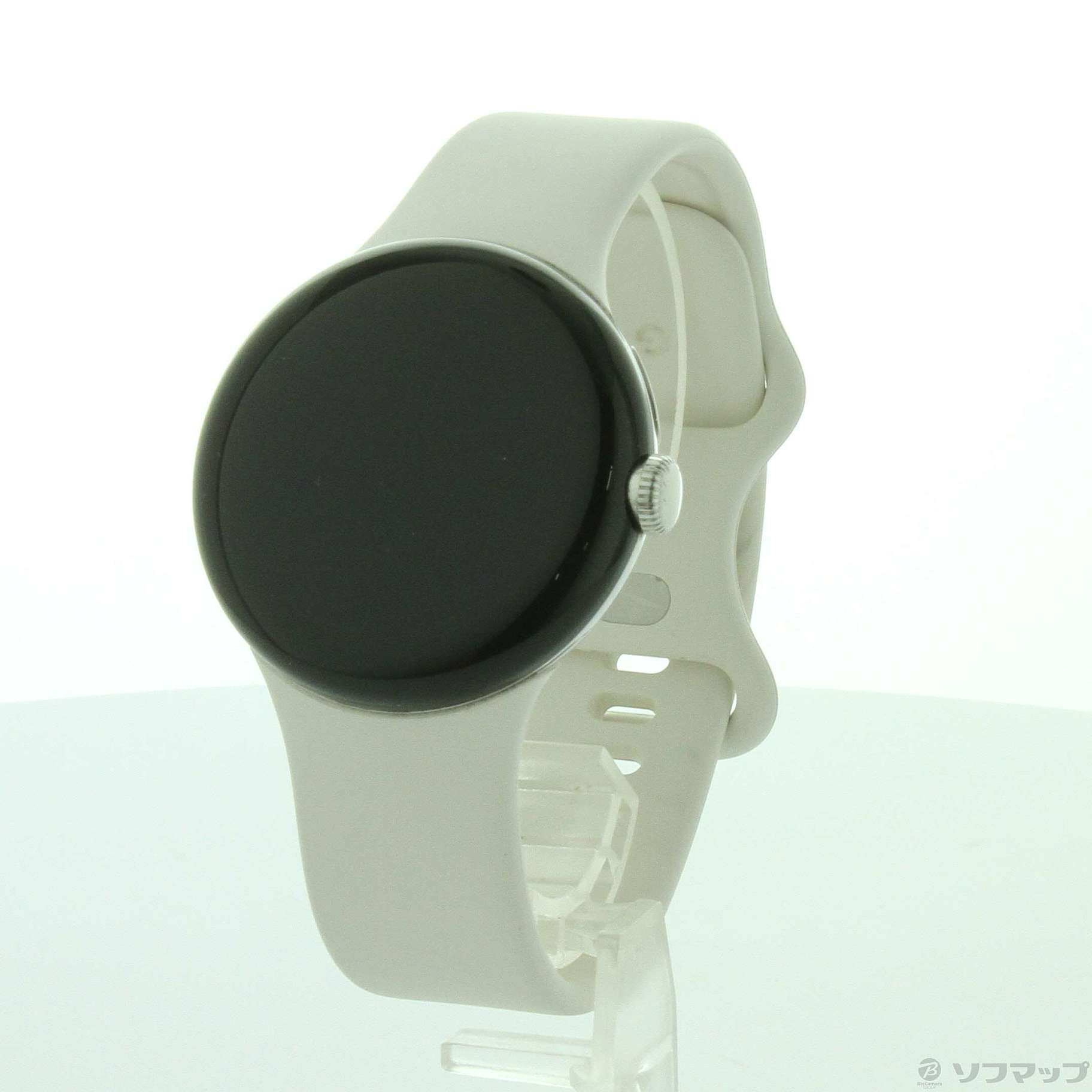 Google Pixel Watch Polished Silver ステンレス ケース／Chalk アクティブ バンド GA03182-TW
