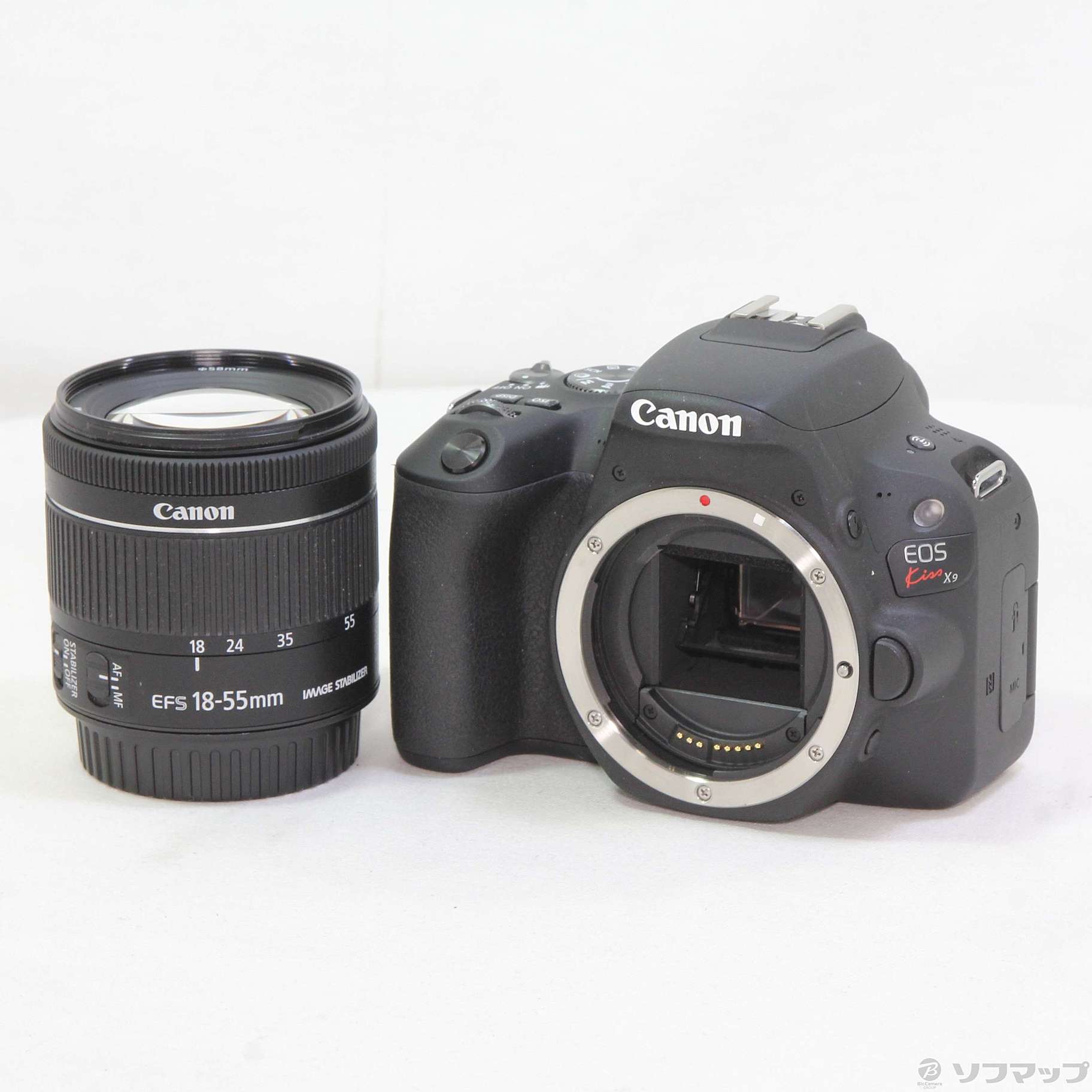 中古】EOS Kiss X9 ブラック EF-S18-55 IS STM レンズキット