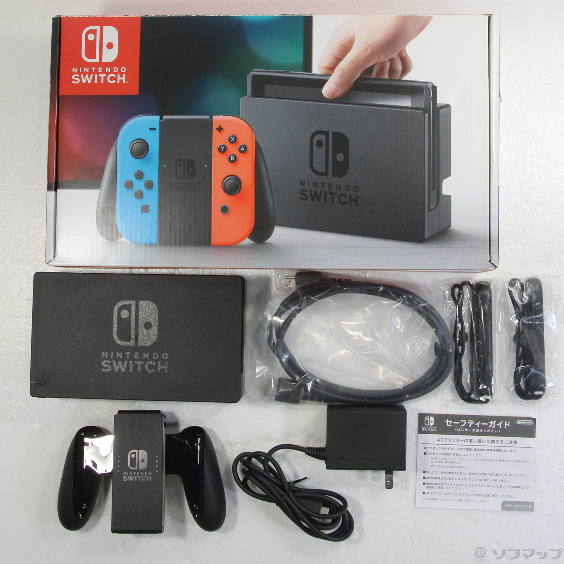 中古】Nintendo Switch Joy-Con (L) ネオンブルー／ (R) ネオンレッド