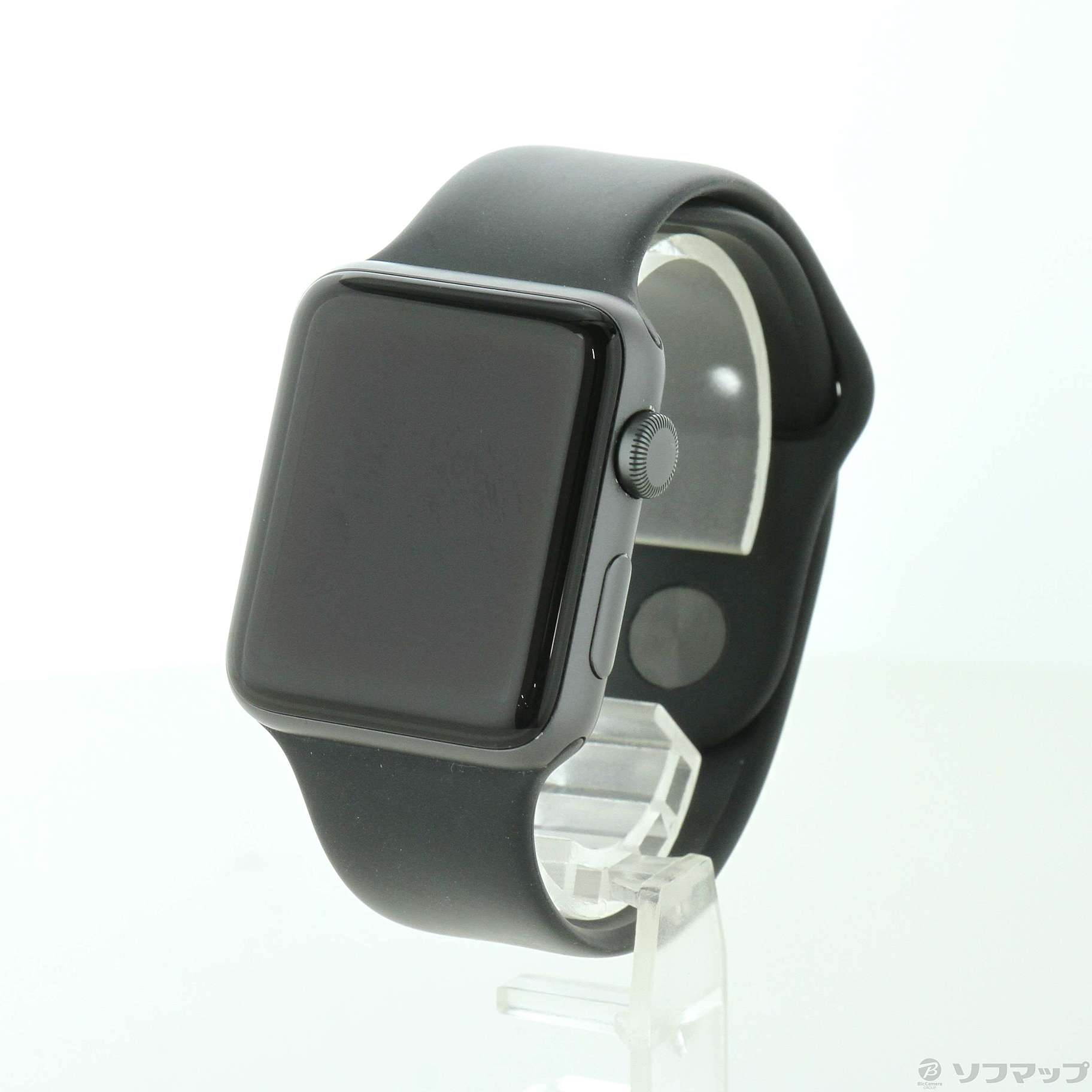 Apple Watch Series 3 GPS 42mm スペースグレイアルミニウムケース ブラックスポーツバンド