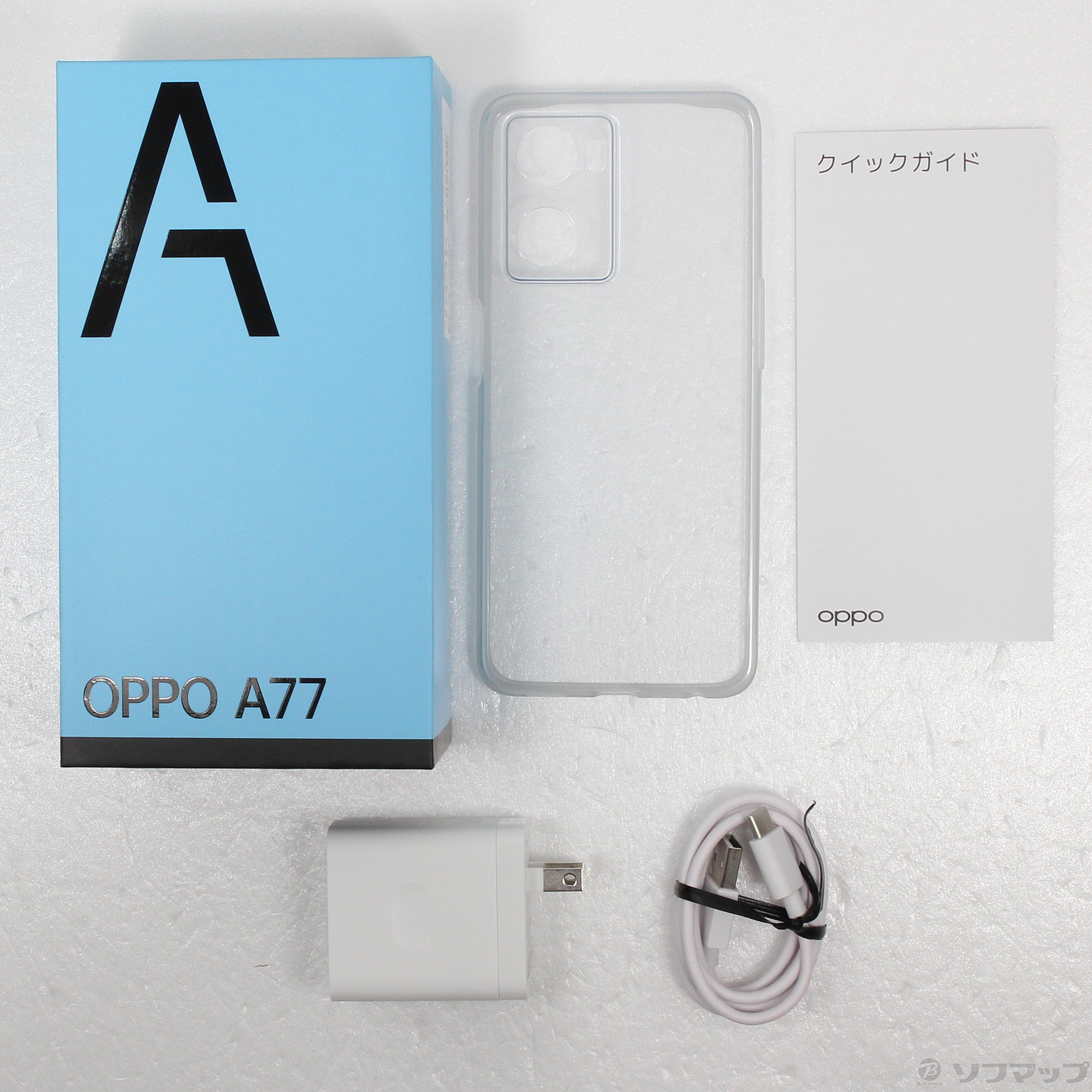 新品未開封 OPPO A77 ブルー 128GB Androidスマホ/家電/カメラ