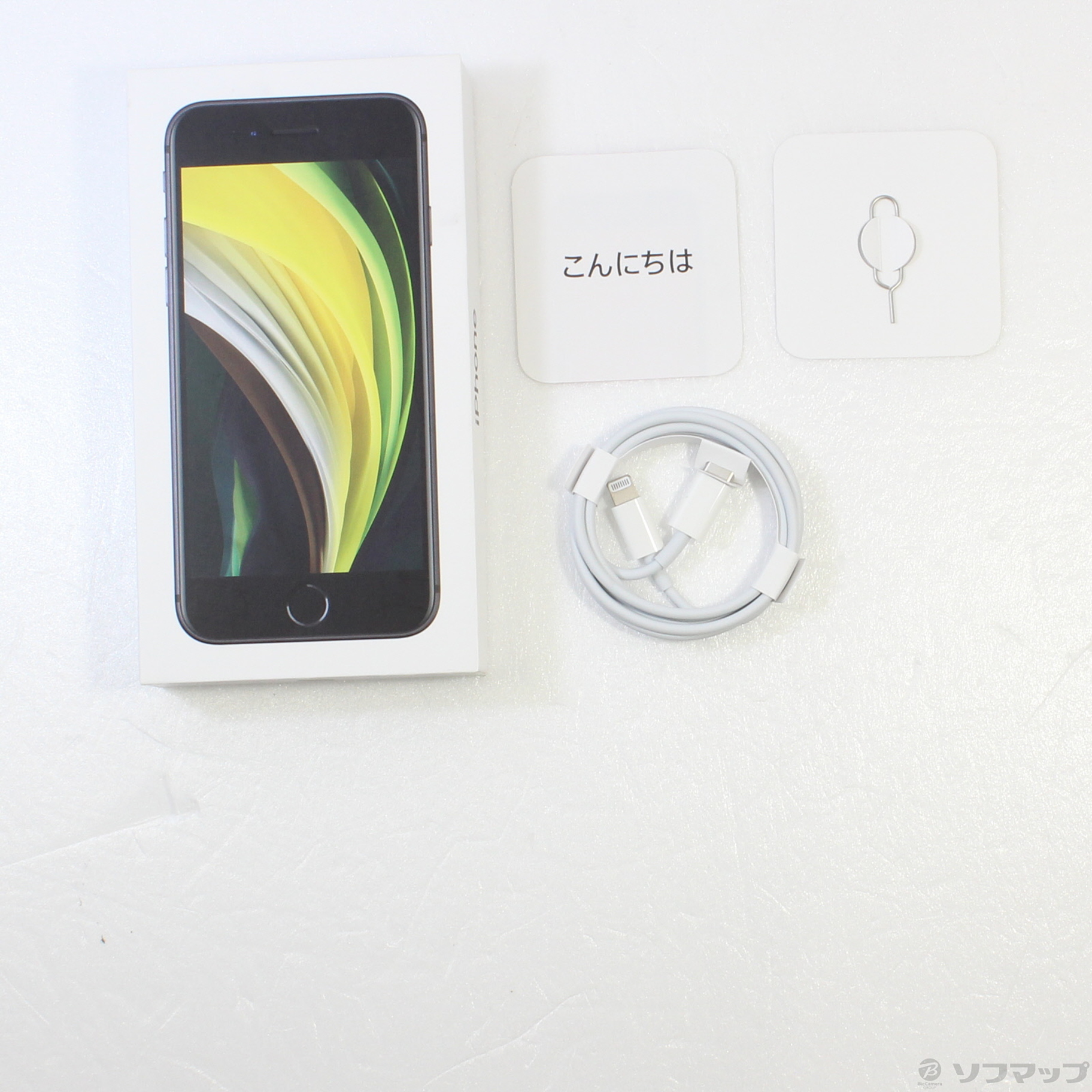 中古】発掘市 iPhone SE 第2世代 64GB ブラック MHGP3J／A SIMフリー