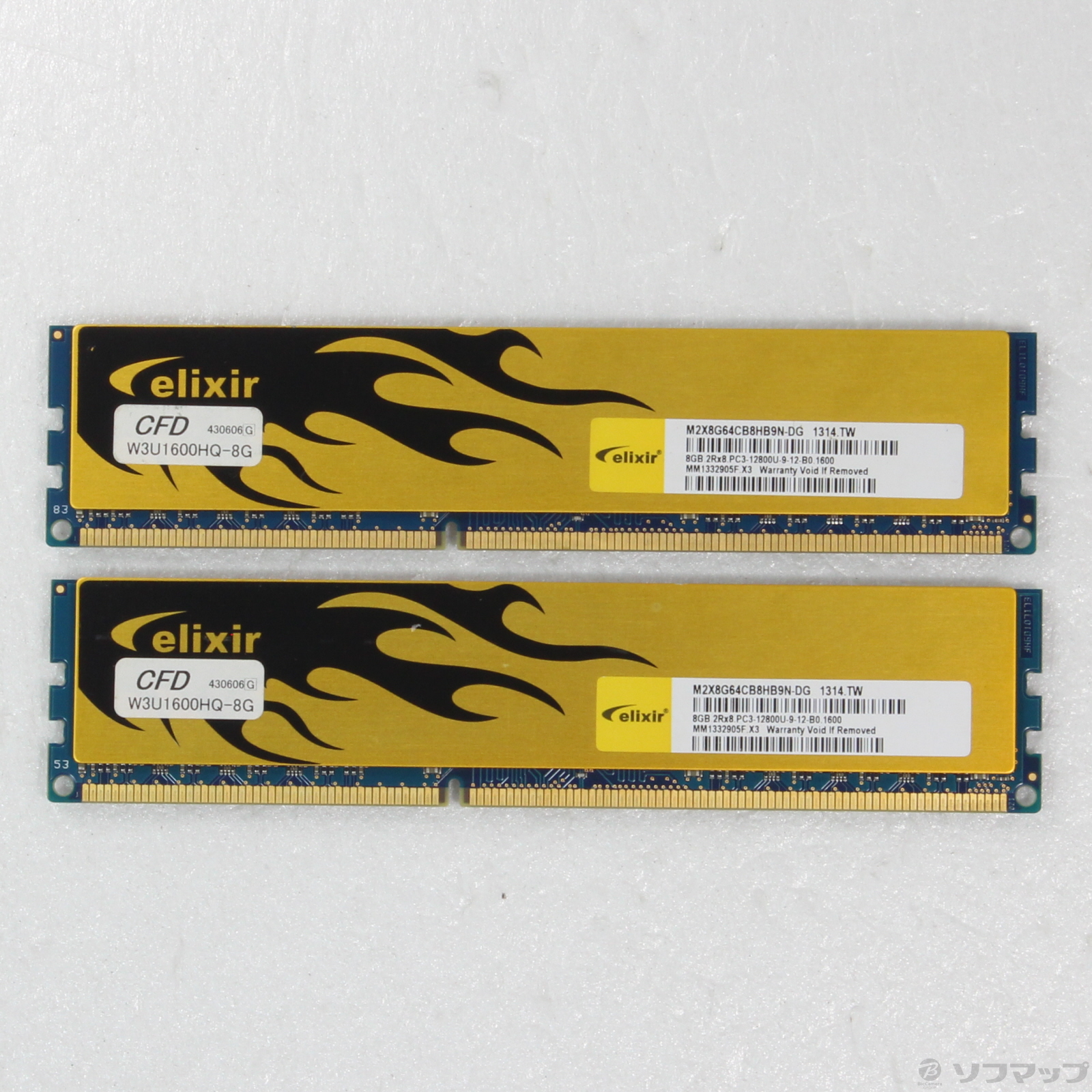 elixir 8G×2枚　DDR3-1600