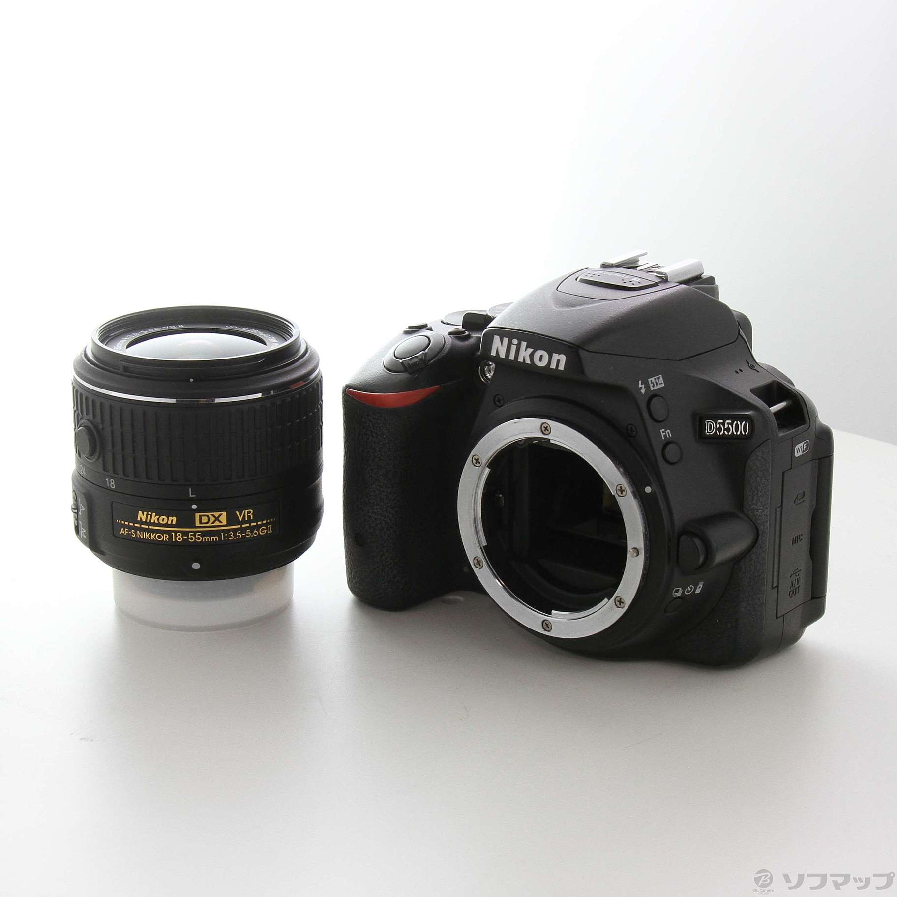 中古】NIKON D5500 18-55 VRII レンズキット ブラック [2133046221912