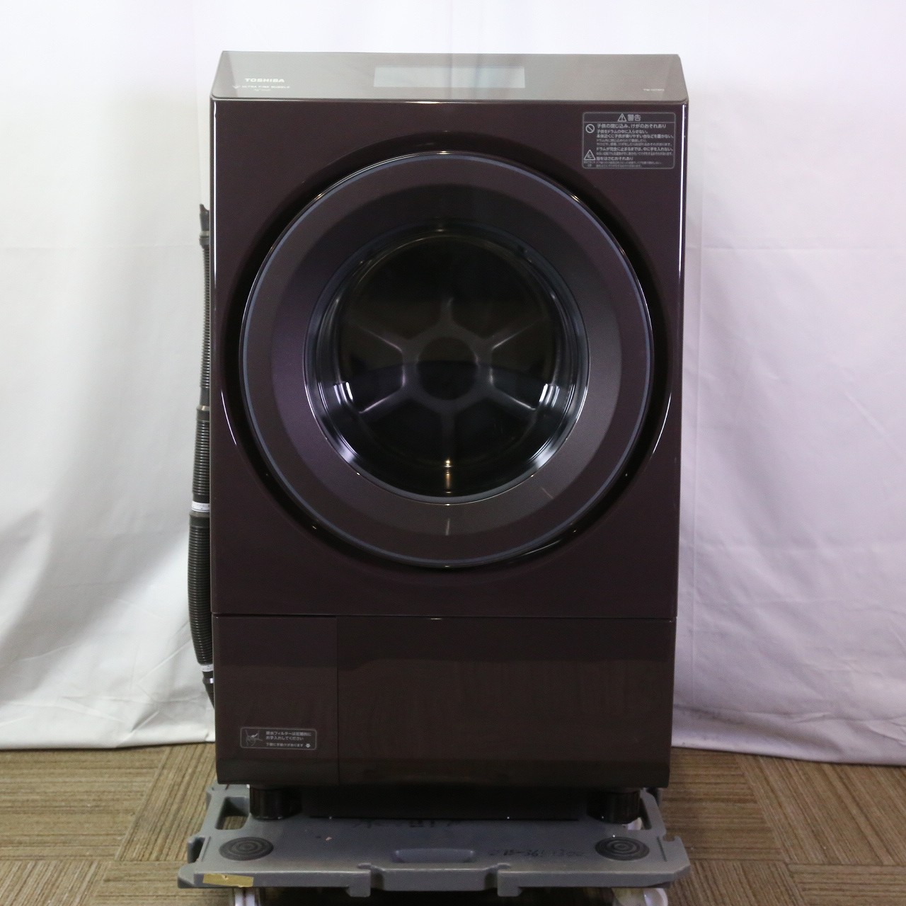 〔中古品〕 ドラム式洗濯乾燥機 ボルドーブラウン TW-127XP2L-T ［洗濯12.0kg ／乾燥7.0kg ／ヒートポンプ乾燥 ／左開き］