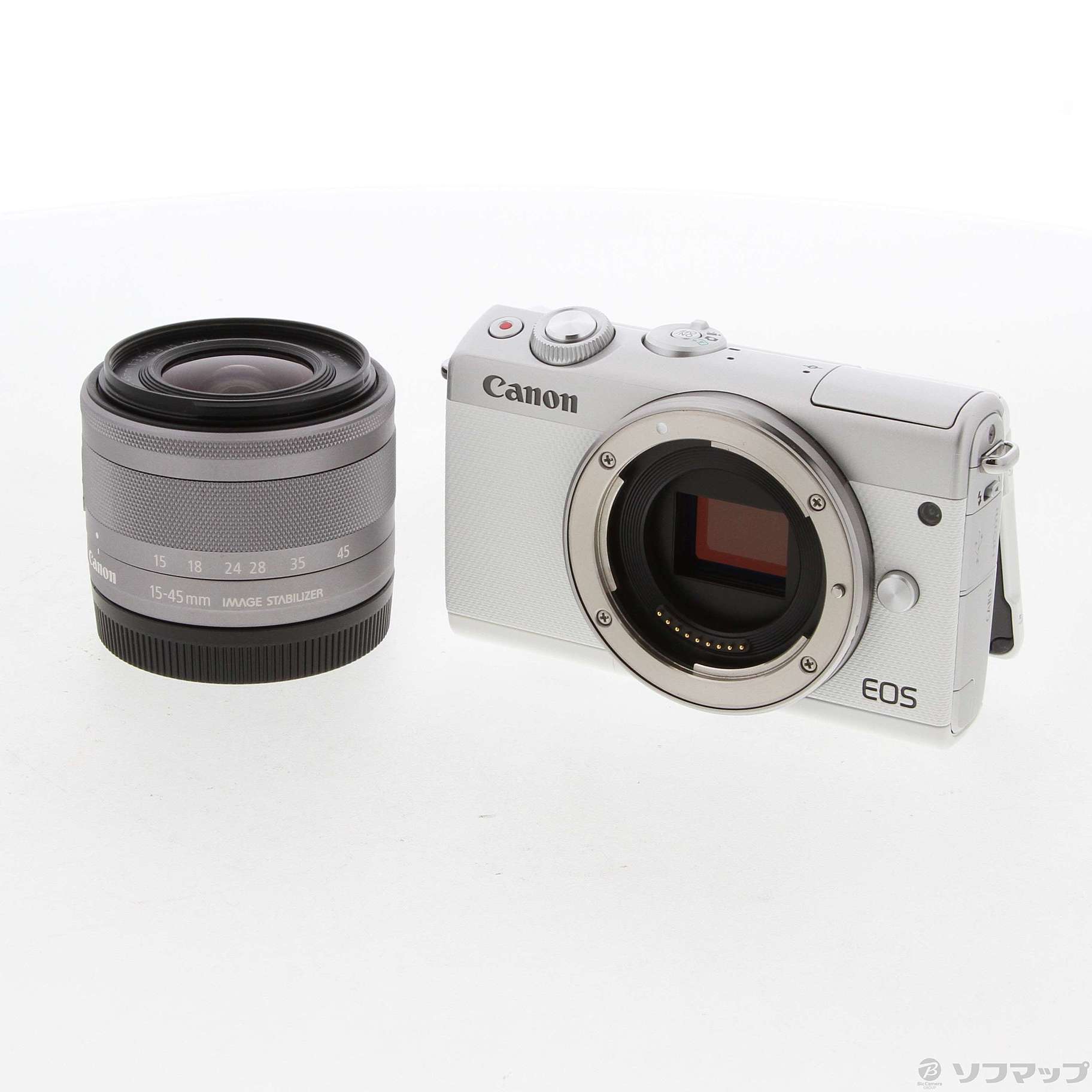 ミラーレス一眼新品 Canon EOS M100 レンズキット ホワイト