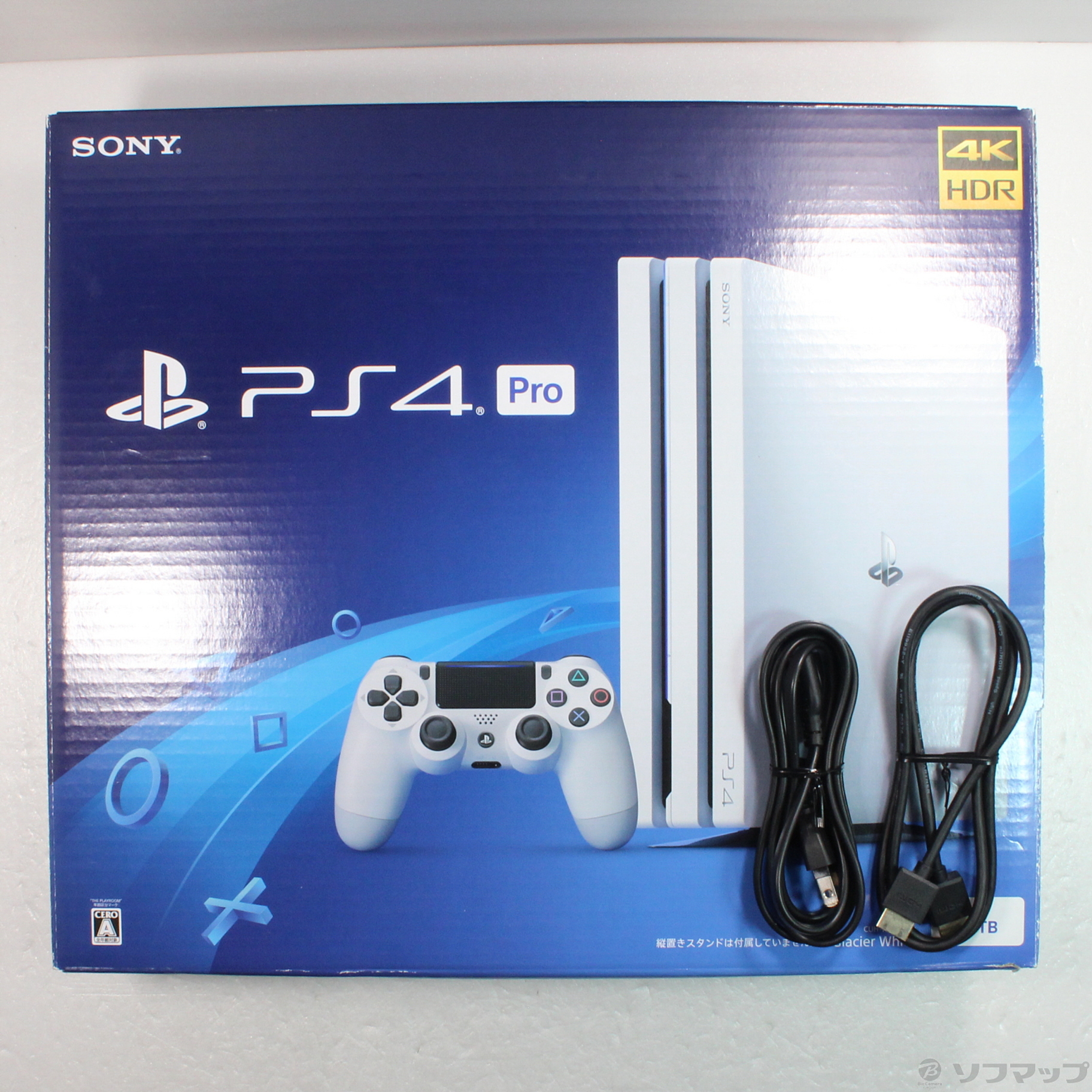 中古】PlayStation 4 Pro グレイシャー・ホワイト 1TB CUH-7200BB02 