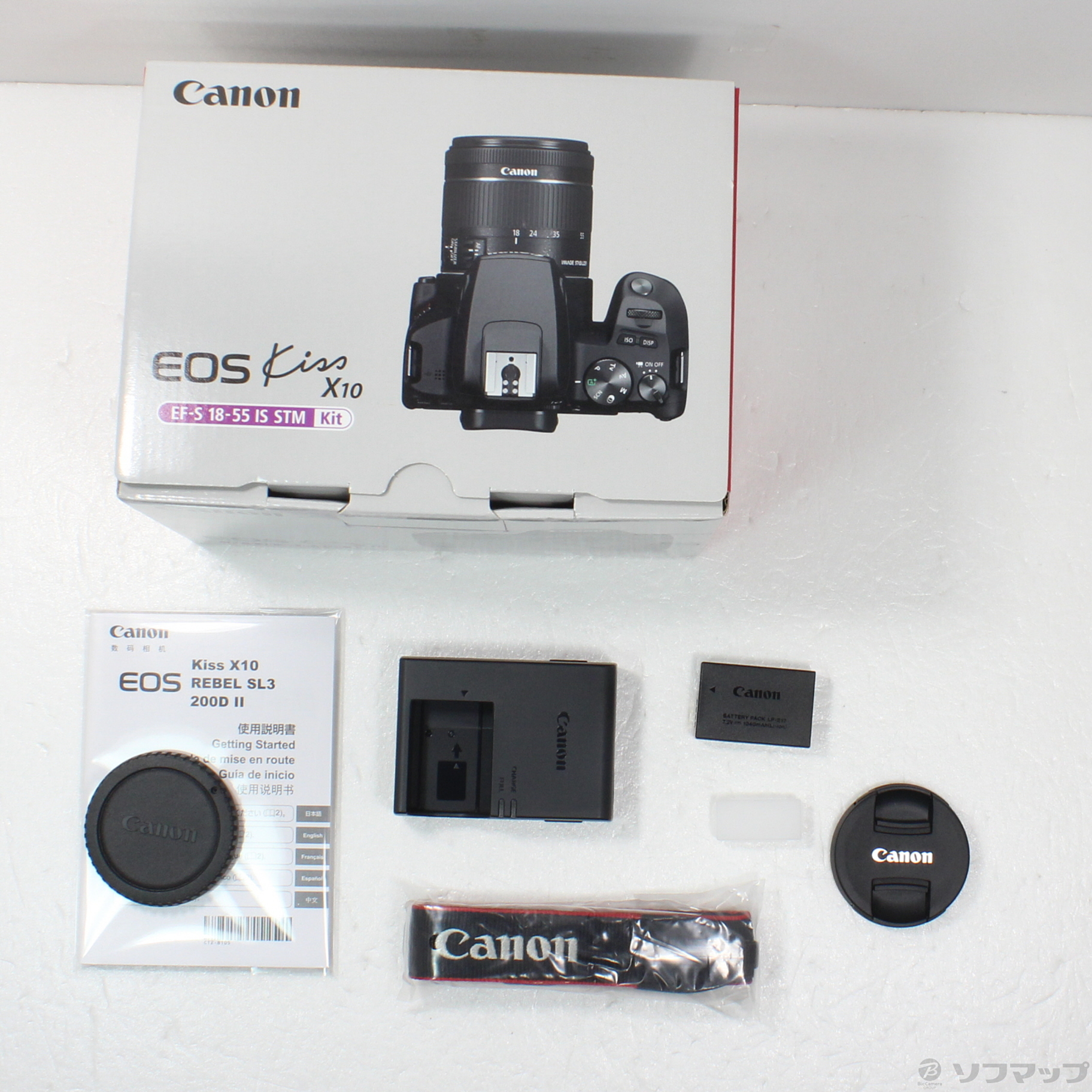 中古】EOS Kiss X10 EF-S18-55 IS STM レンズキット ブラック