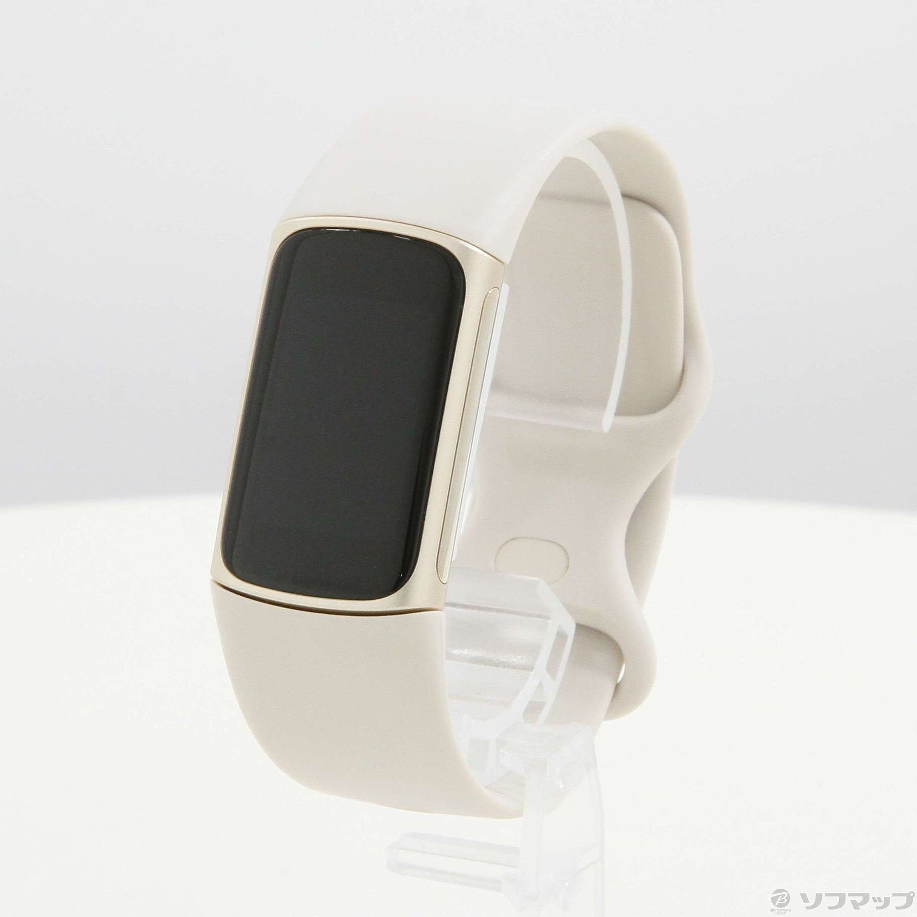 中古】Fitbit Charge5 FB421GLWT-FRCJK ルナホワイト／ソフトゴールド