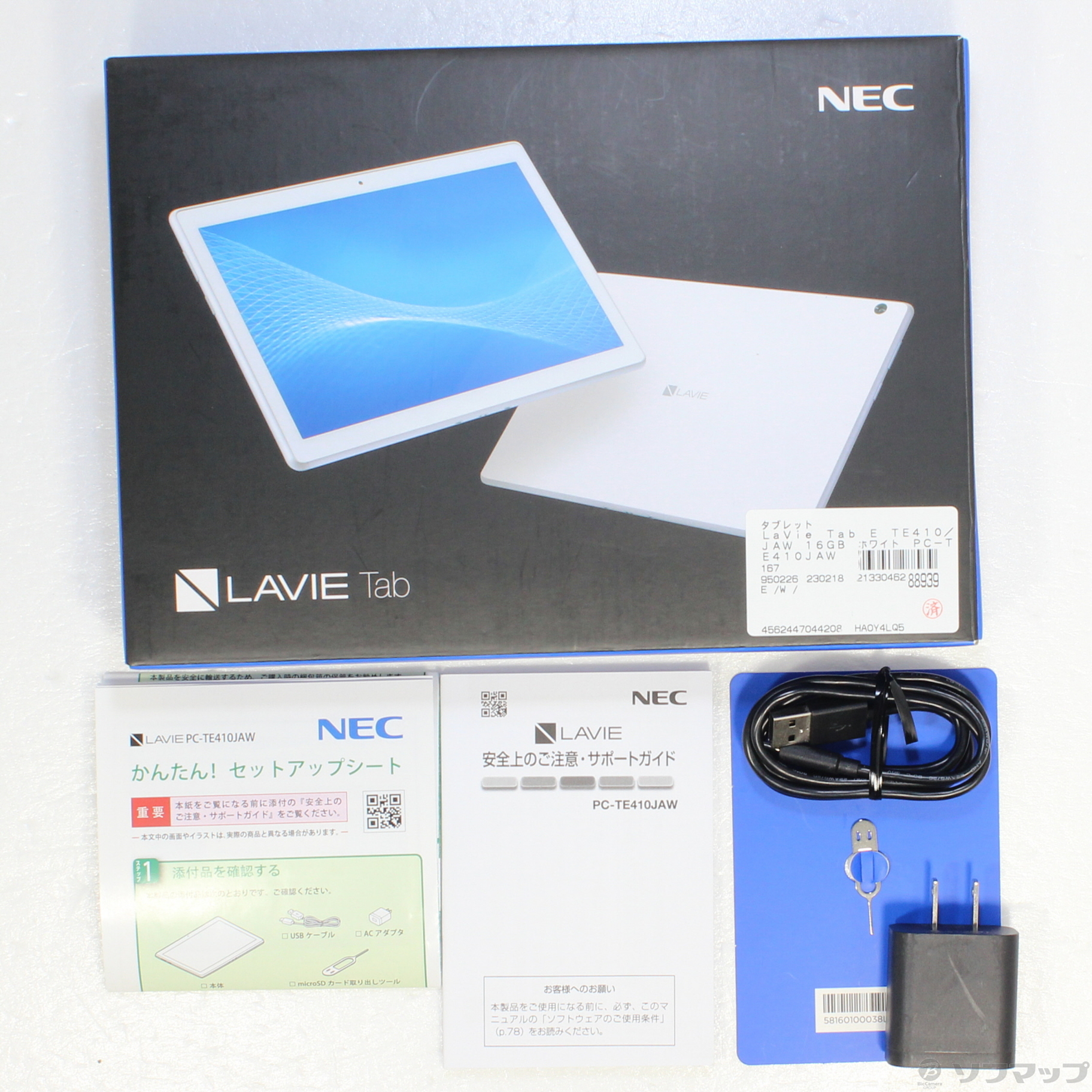 中古】LaVie Tab E TE410／JAW 16GB ホワイト PC-TE410JAW Wi-Fi