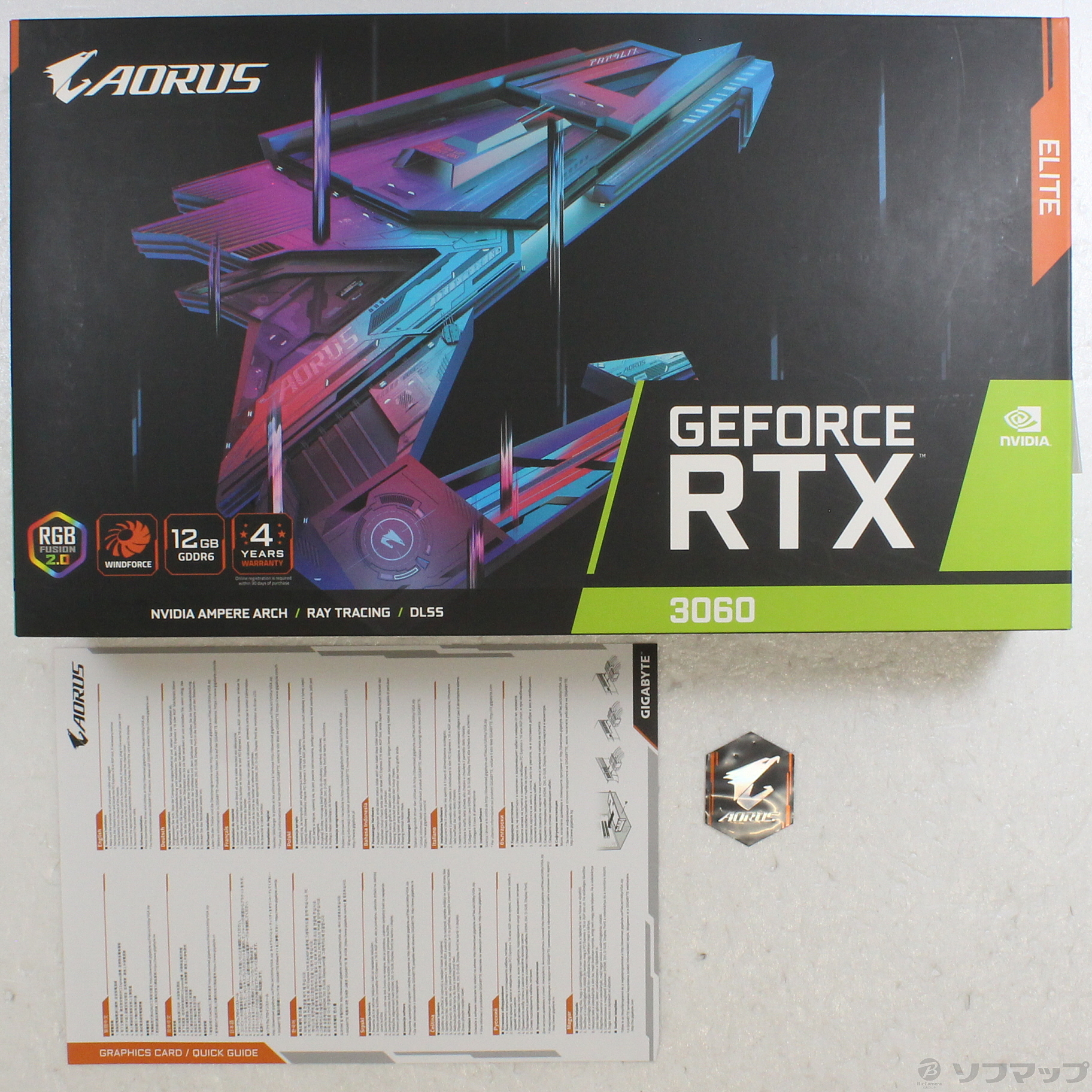 中古】AORUS GeForce RTX 3060 ELITE 12G GV-N3060AORUS E-12GD ...