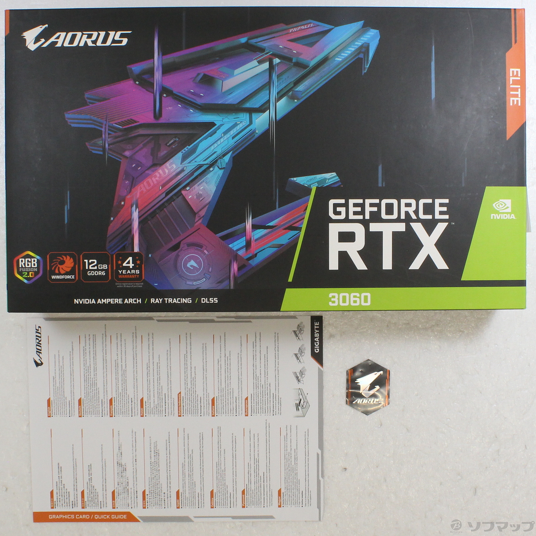 中古】AORUS GeForce RTX 3060 ELITE 12G GV-N3060AORUS E-12GD 