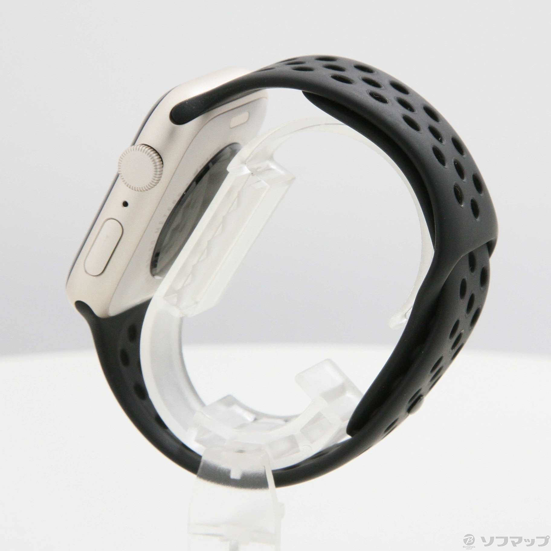 Apple Watch SE 第2世代 GPS 44mm スターライトアルミニウムケース ブラック／ブラックNikeスポーツバンド