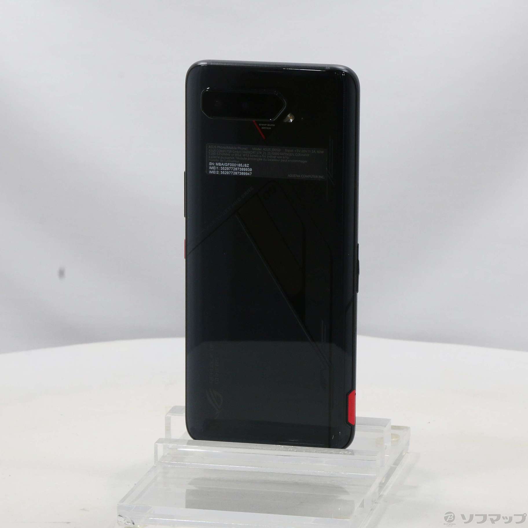 中古】ROG Phone 5s Pro 512GB ファントムブラック ZS676KS-BK512R18