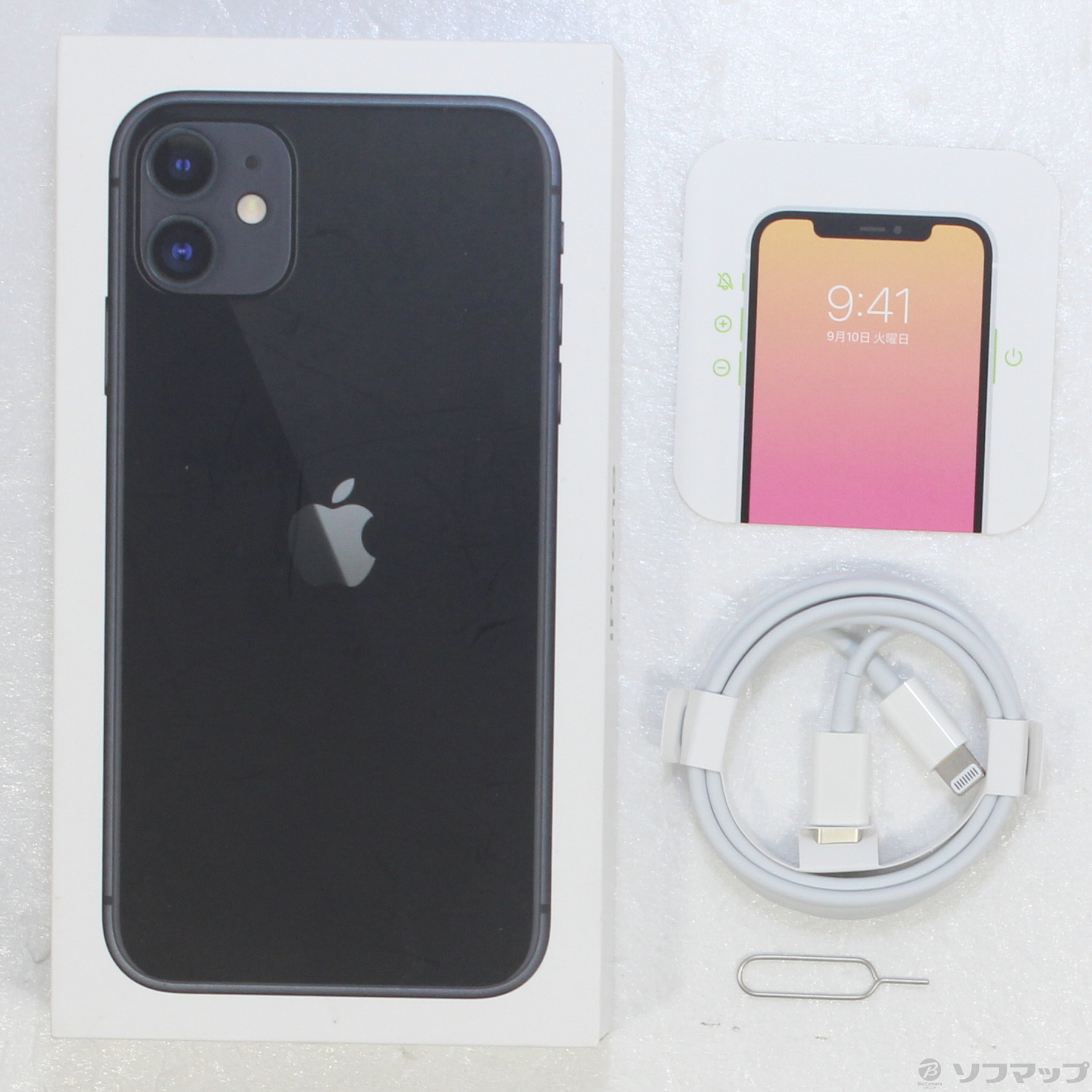 中古】iPhone11 128GB ブラック MHDH3J／A SIMフリー [2133046383665