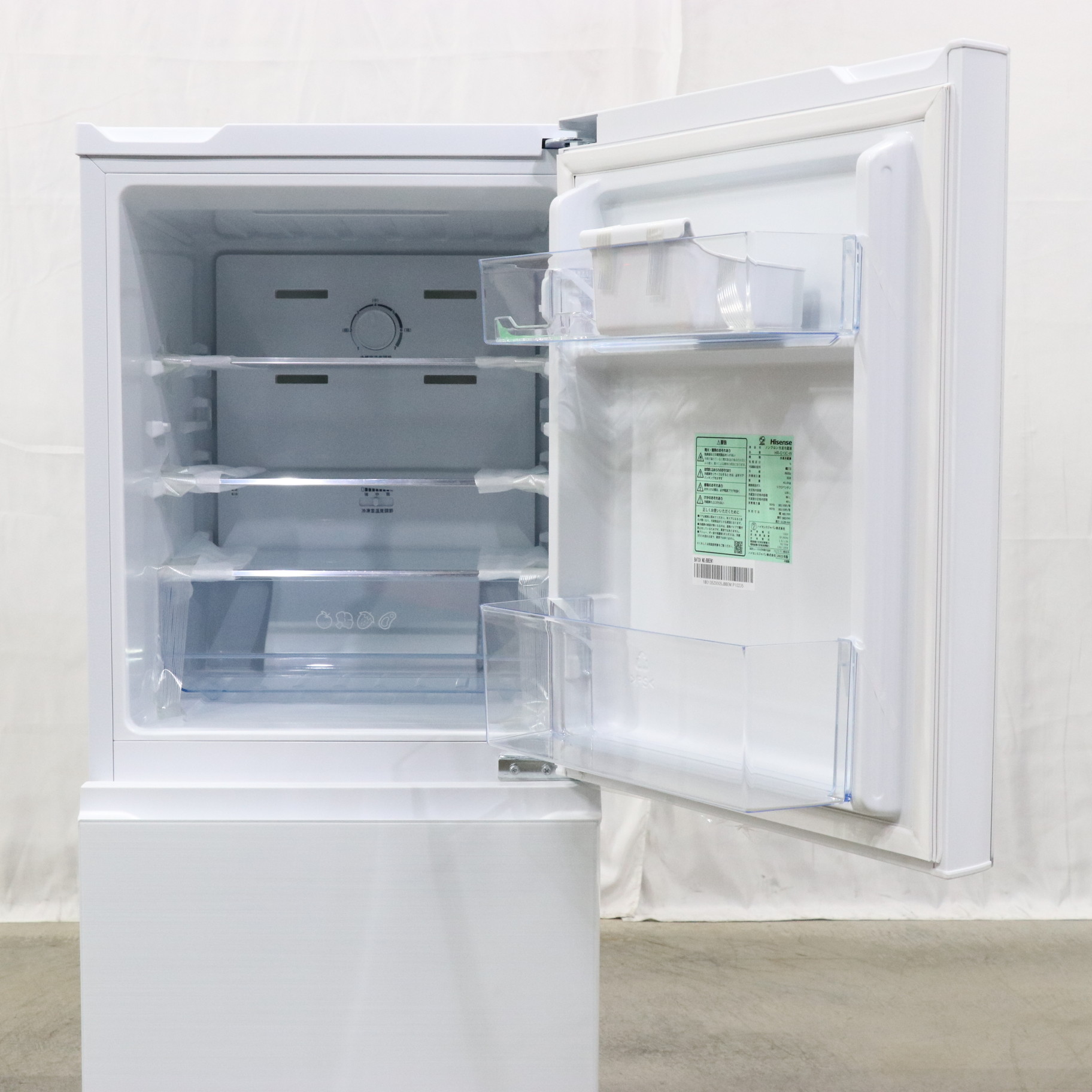 中古】〔展示品〕 冷蔵庫 ガラスホワイト HR-G13C-W ［2ドア ／右開き 