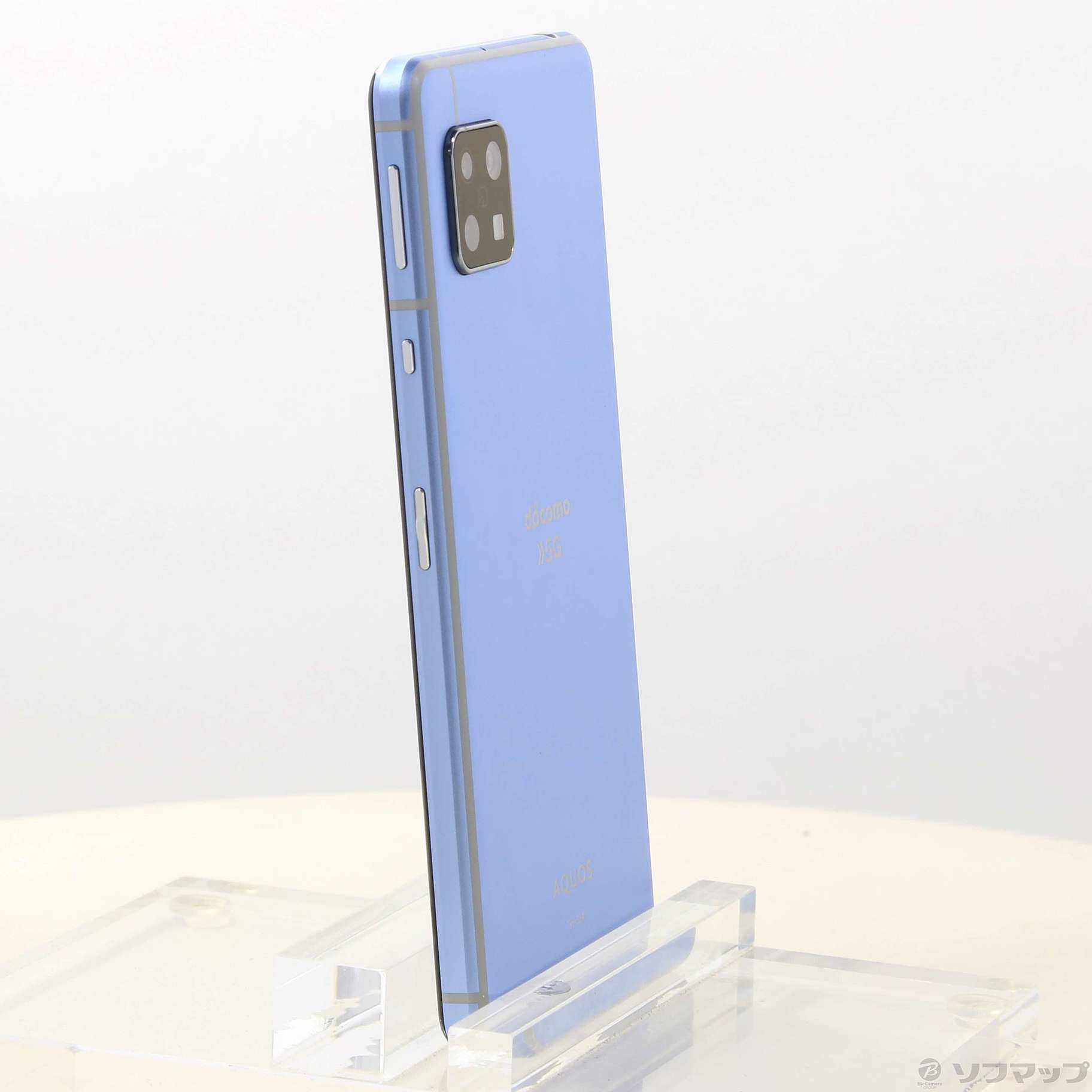 中古】AQUOS sense5G 64GB スカイブルー SH-53A docomoロック解除SIM