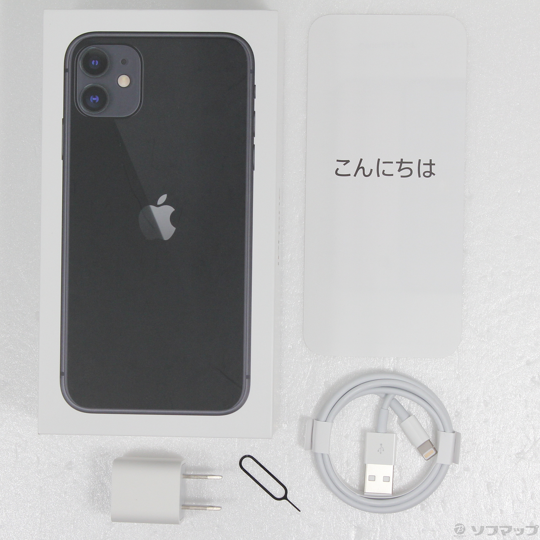 中古】iPhone11 128GB ブラック MWM02J／A SIMフリー [2133046517107