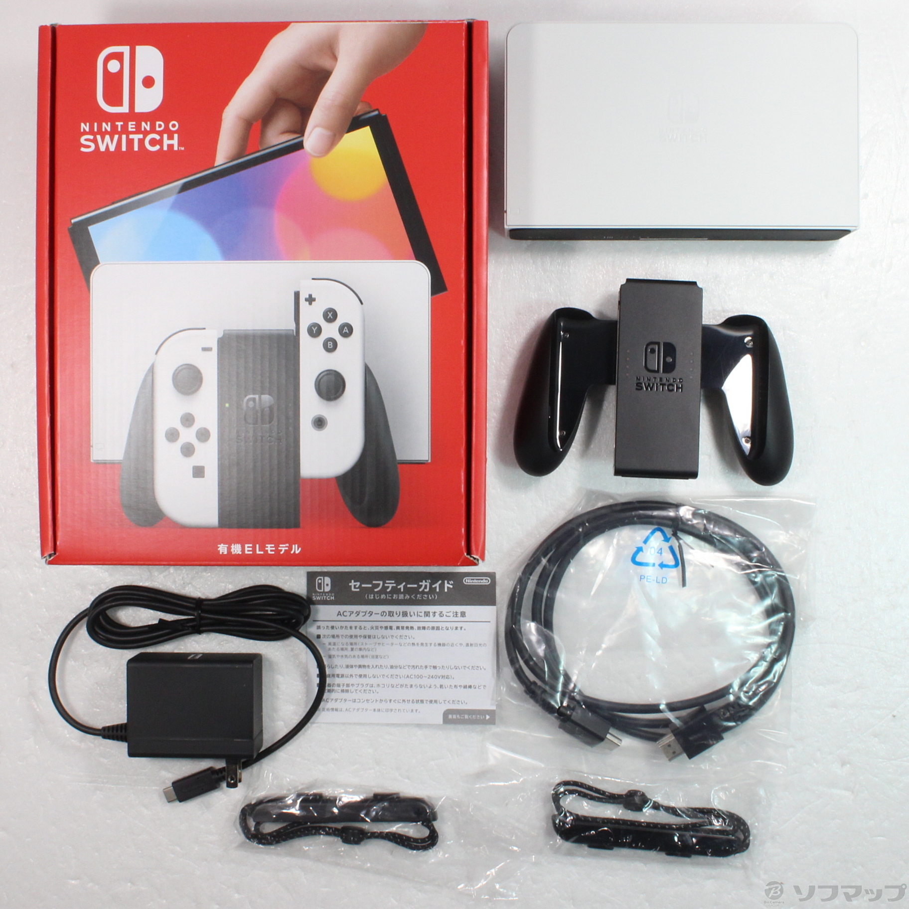 中古】Nintendo Switch 有機ELモデル Joy-Con(L)／(R) ホワイト 