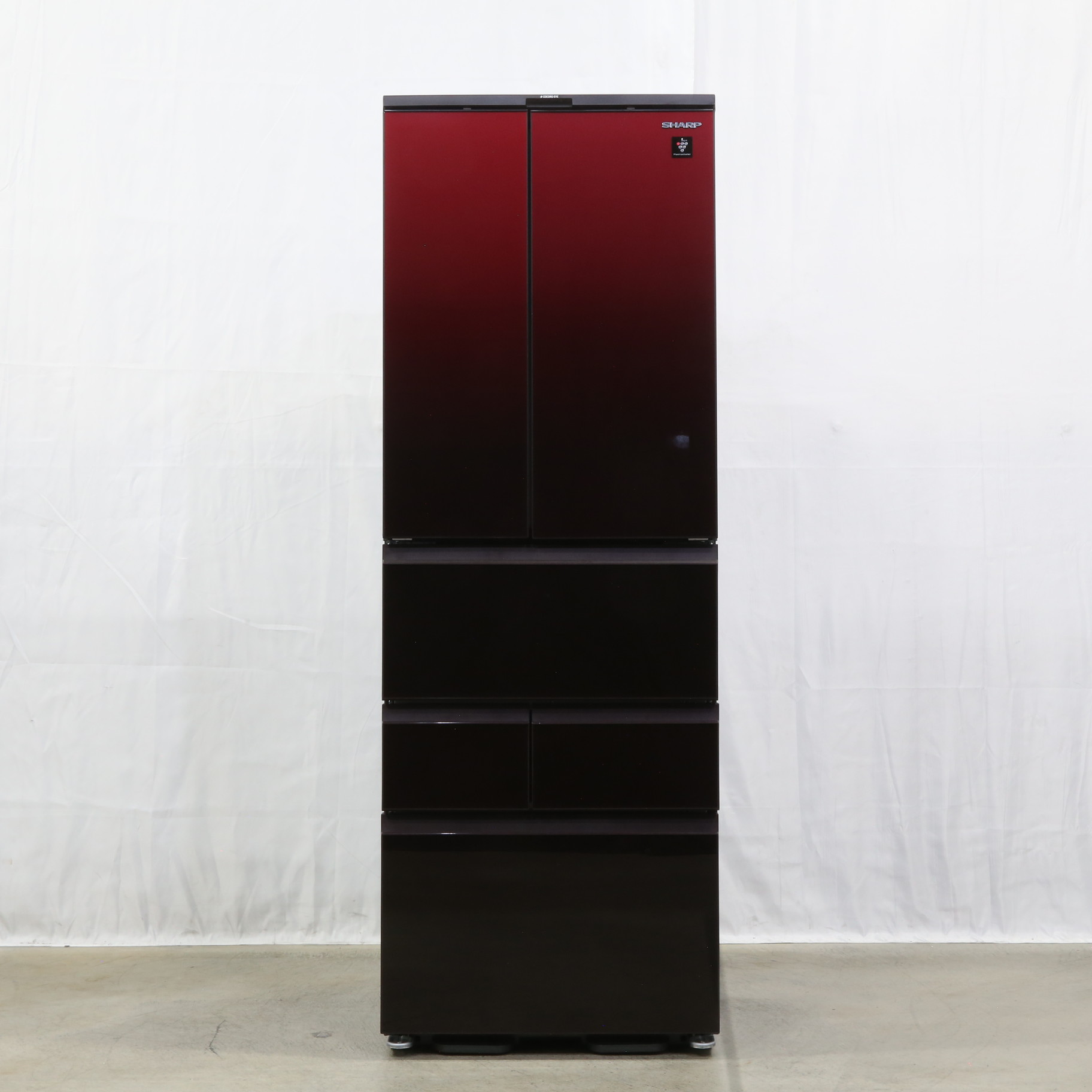 中古】〔展示品〕 冷蔵庫 グラデーションレッド SJ-GK46J-R ［6ドア