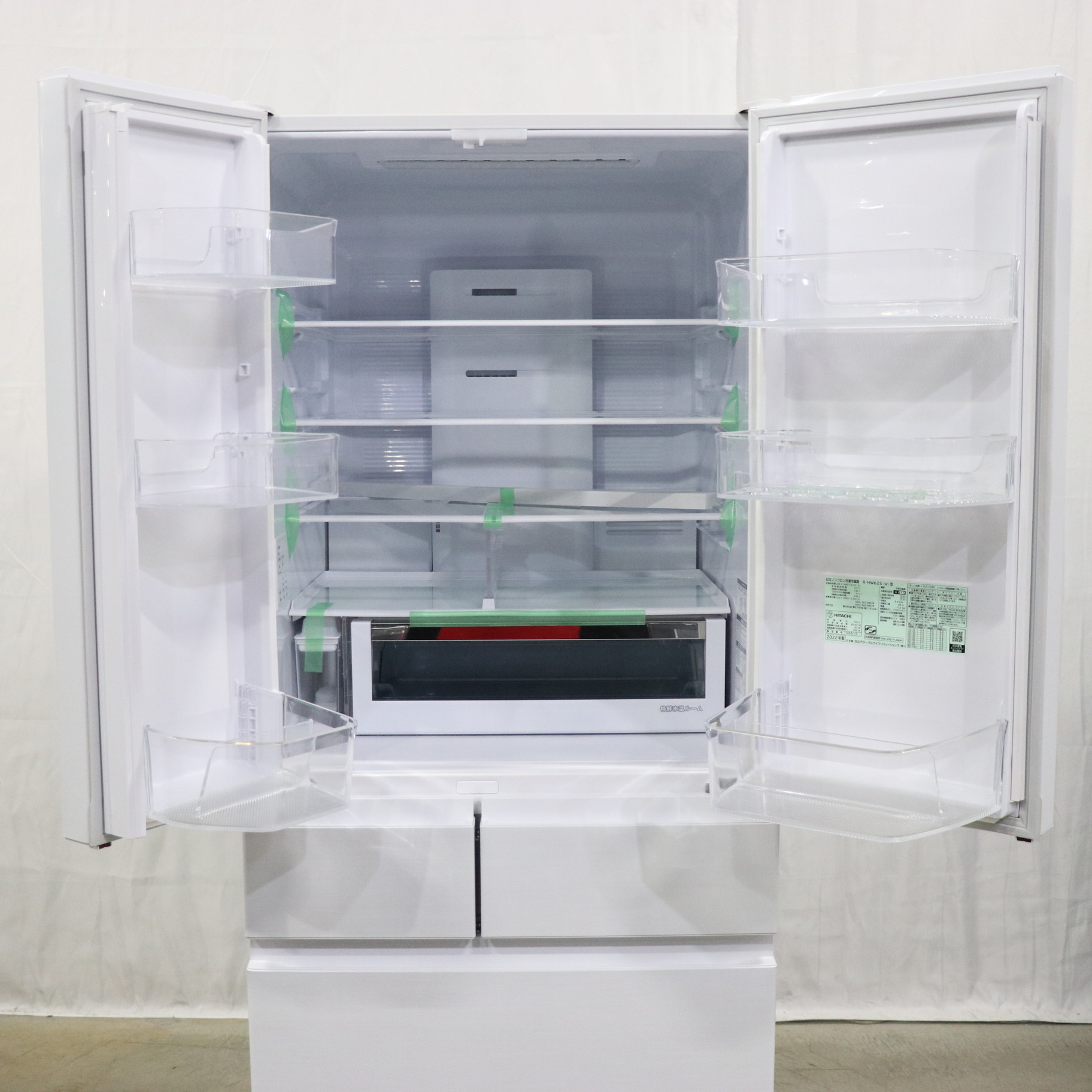 中古】〔展示品〕 冷蔵庫 HWタイプ ピュアホワイト R-HW62S-W ［6ドア