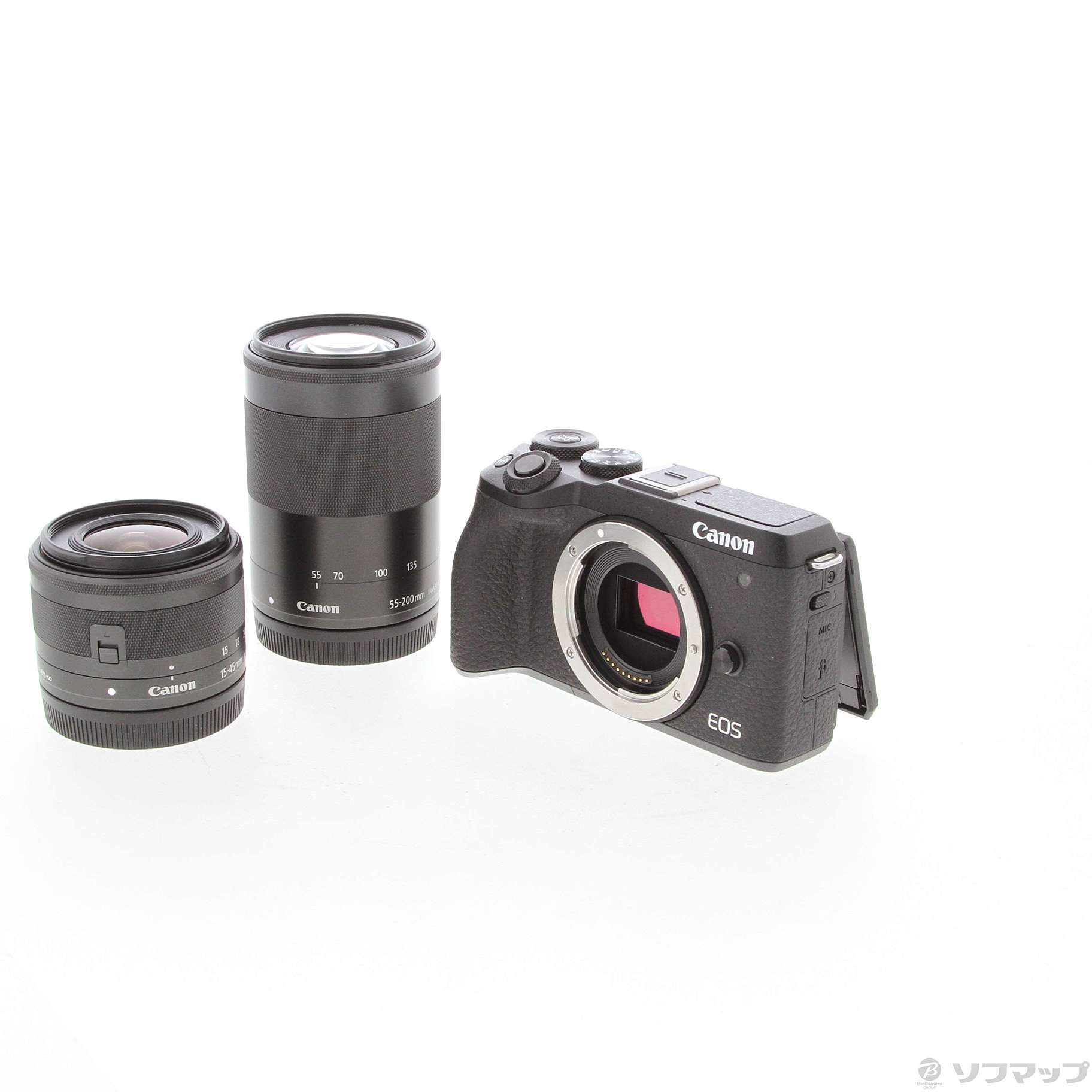 中古】EOS M6 Mark II(ブラック) ダブルズームキット [2133046792870