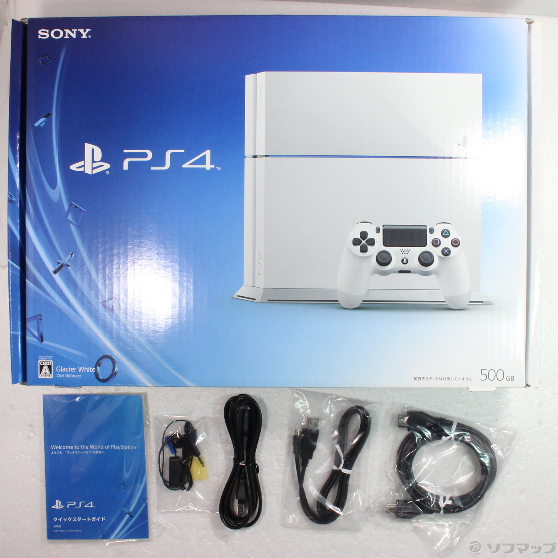 ゲームソフト/ゲーム機本体PS4 グレイシャーホワイト CUH-1100 - 家庭