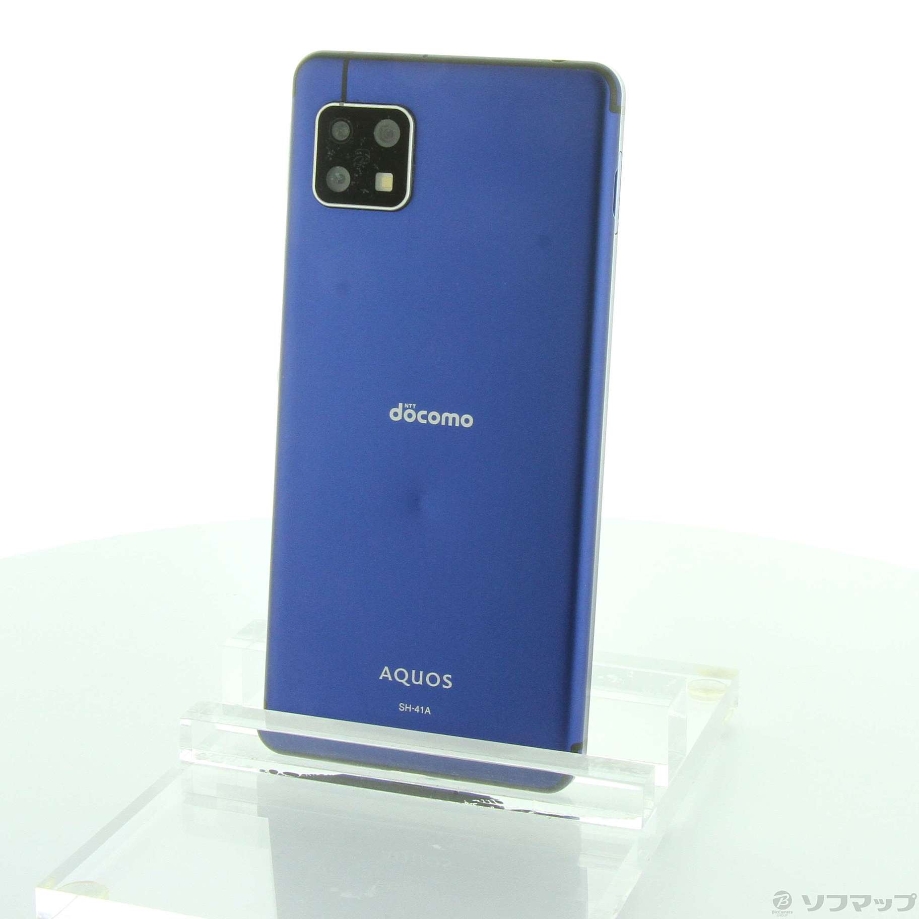 中古】AQUOS sense4 64GB ブルー SH-41A docomoロック解除SIMフリー