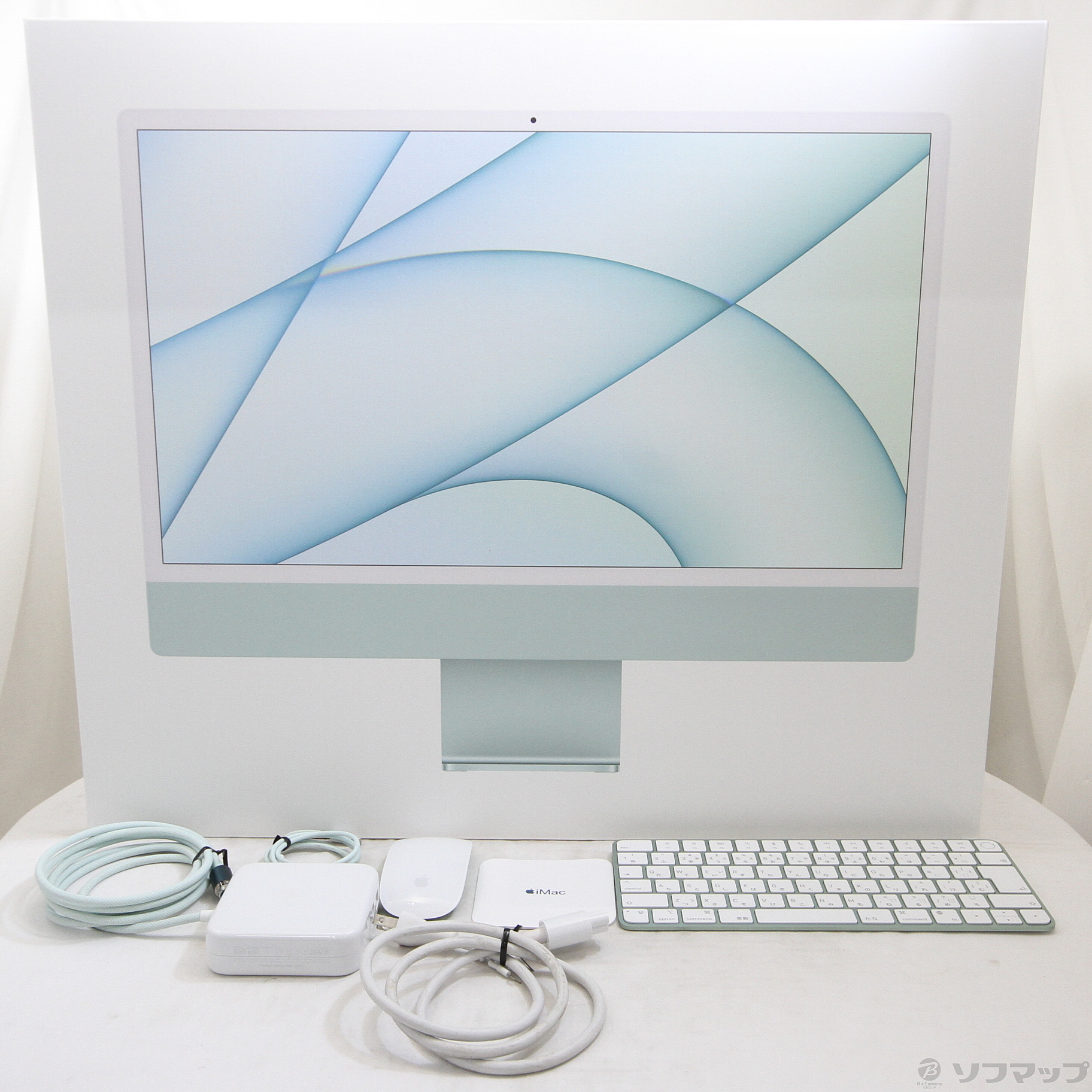 iMac 24-inch Mid 2021 MGPJ3J／A Apple M1 8コアCPU_8コアGPU 8GB SSD512GB グリーン  〔12.6 Monterey〕