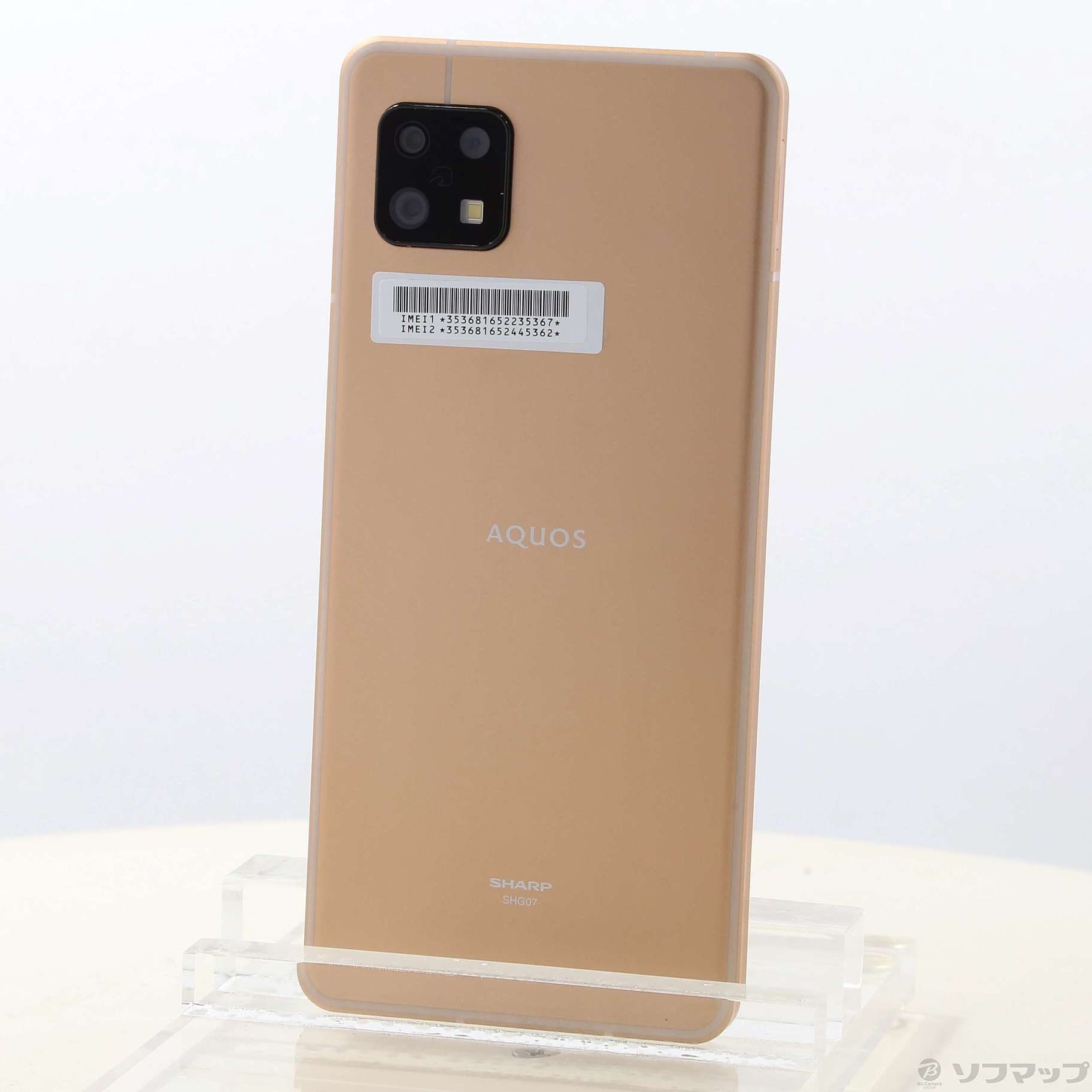 中古】AQUOS sense6s J:COM 64GB ライトカッパー SHG07 SIMフリー