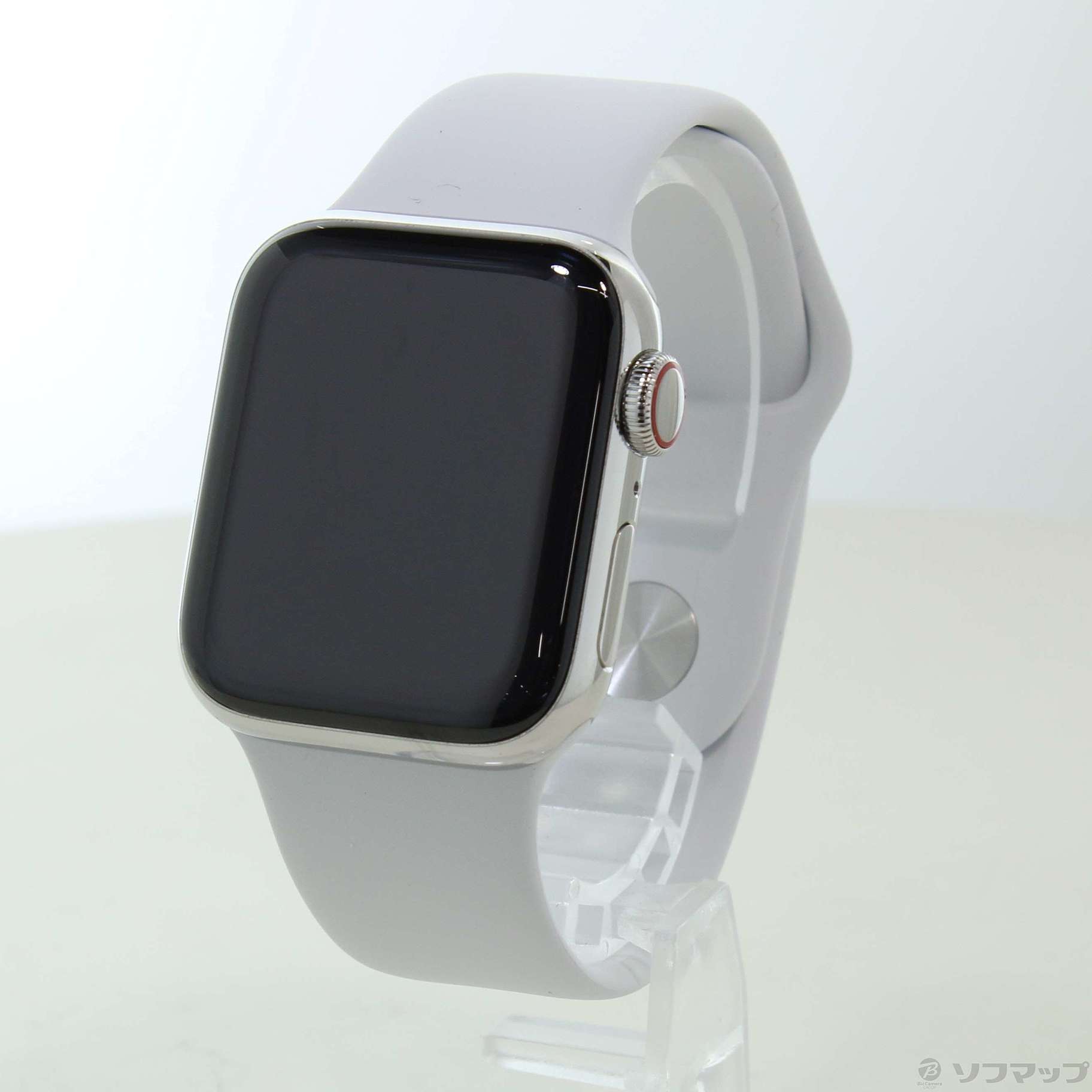 〔展示品〕 Apple Watch Series 4 GPS + Cellular 40mm ステンレススチールケース ホワイトスポーツバンド