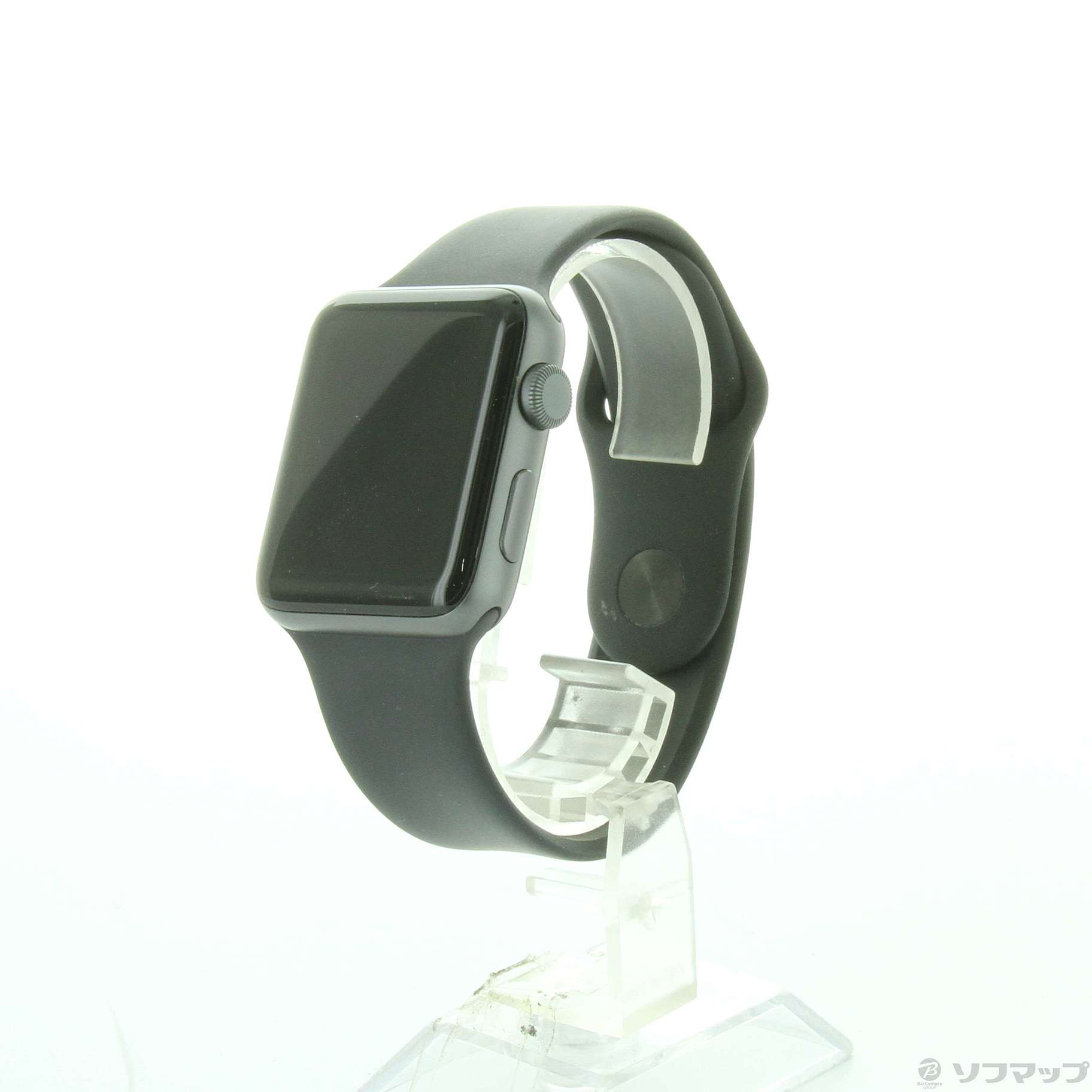 Apple Watch 42mmブラックスポーツバンドスペースグレイアルミニウム