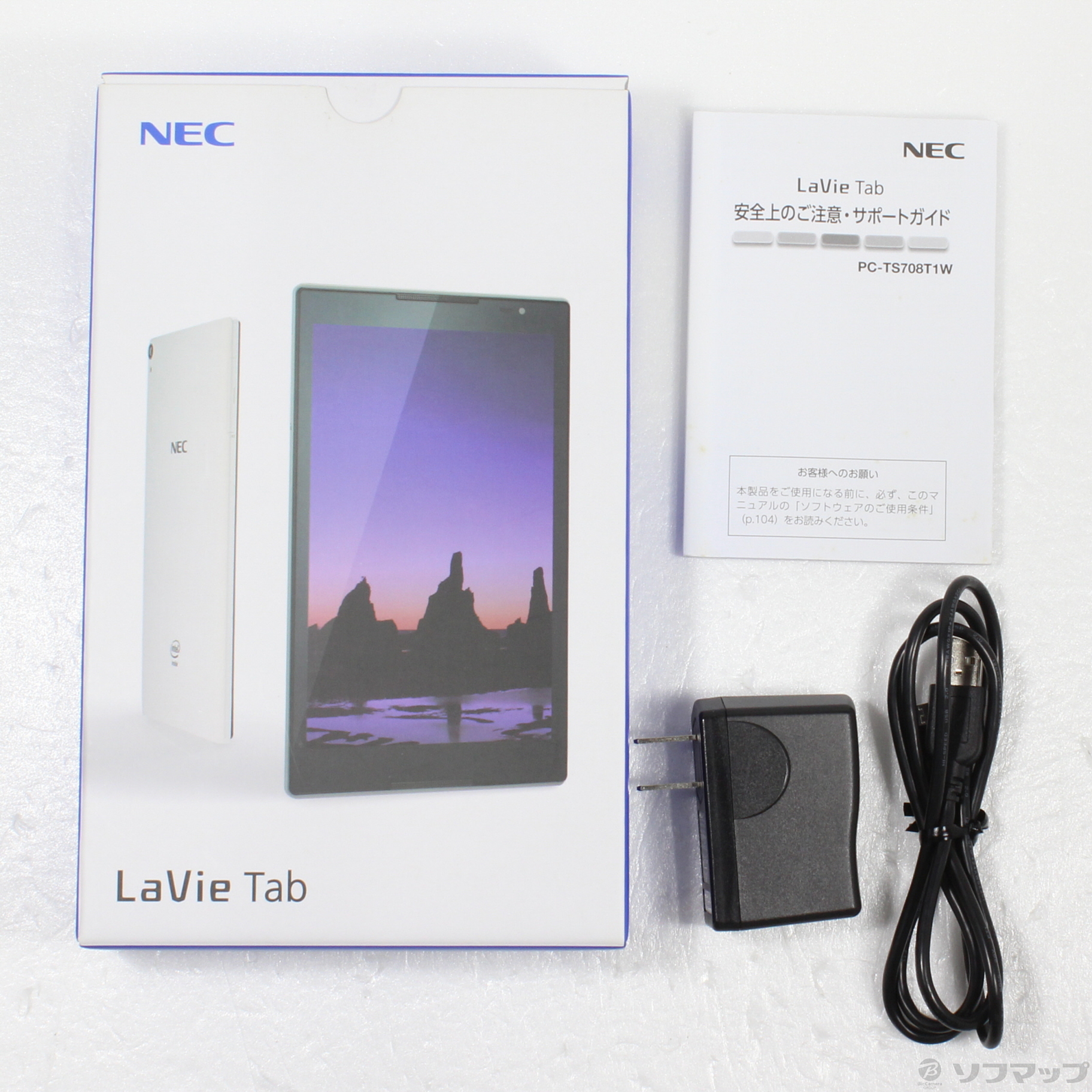中古】LaVie Tab S TS708／T1W 16GB パールホワイト PCTS708T1W SIM 