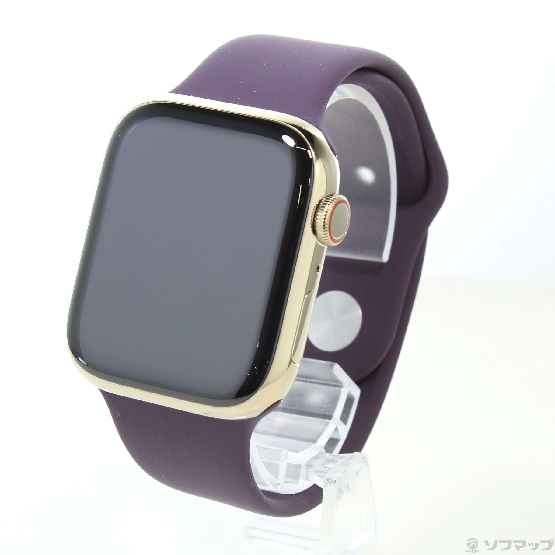〔展示品〕 Apple Watch Series 7 GPS + Cellular 45mm ゴールドステンレススチールケース  ダークチェリースポーツバンド
