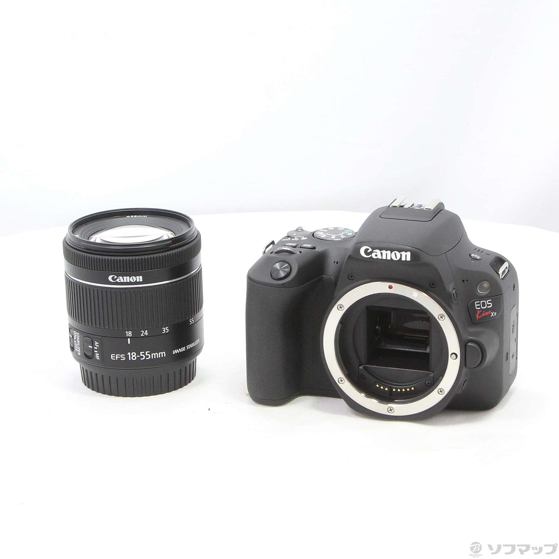 中古】EOS Kiss X9 ブラック EF-S18-55 IS STM レンズキット 