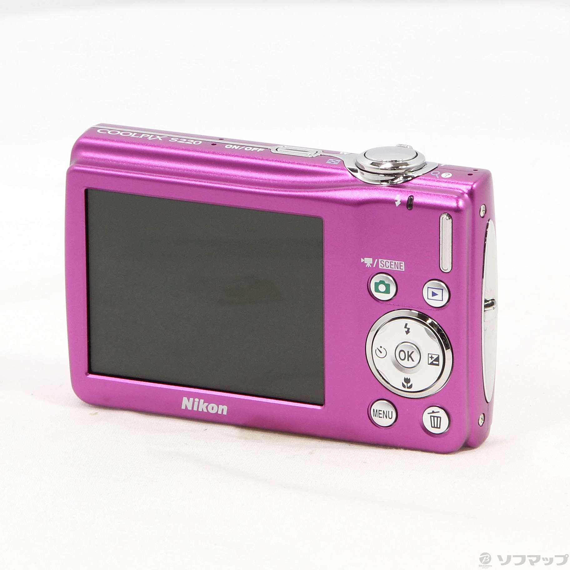中古】COOLPIX S220 (1000万画素／3倍ズーム／ビビッドピンク