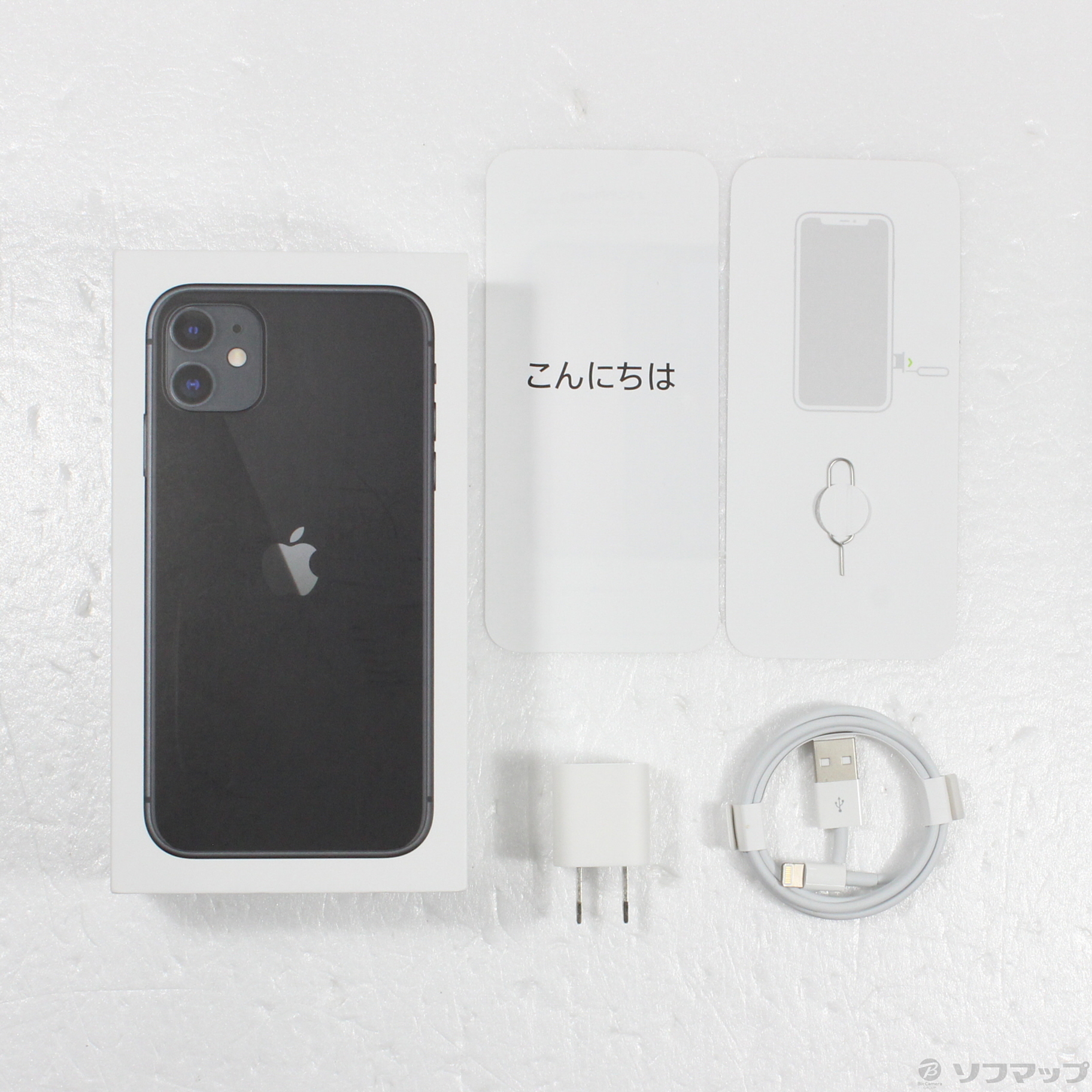 中古】iPhone11 128GB ブラック MWM02J／A SIMフリー [2133047199586