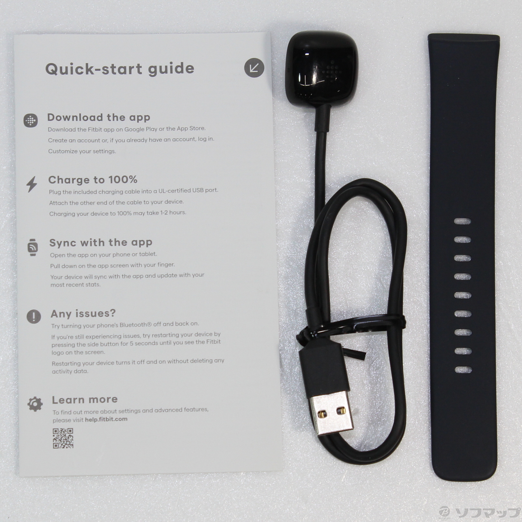fitbit  sense カーボングラファイトブラック中古品、本体のみ。 Fitbit Sense スマートウォッチ カーボン/グラファイト 中古