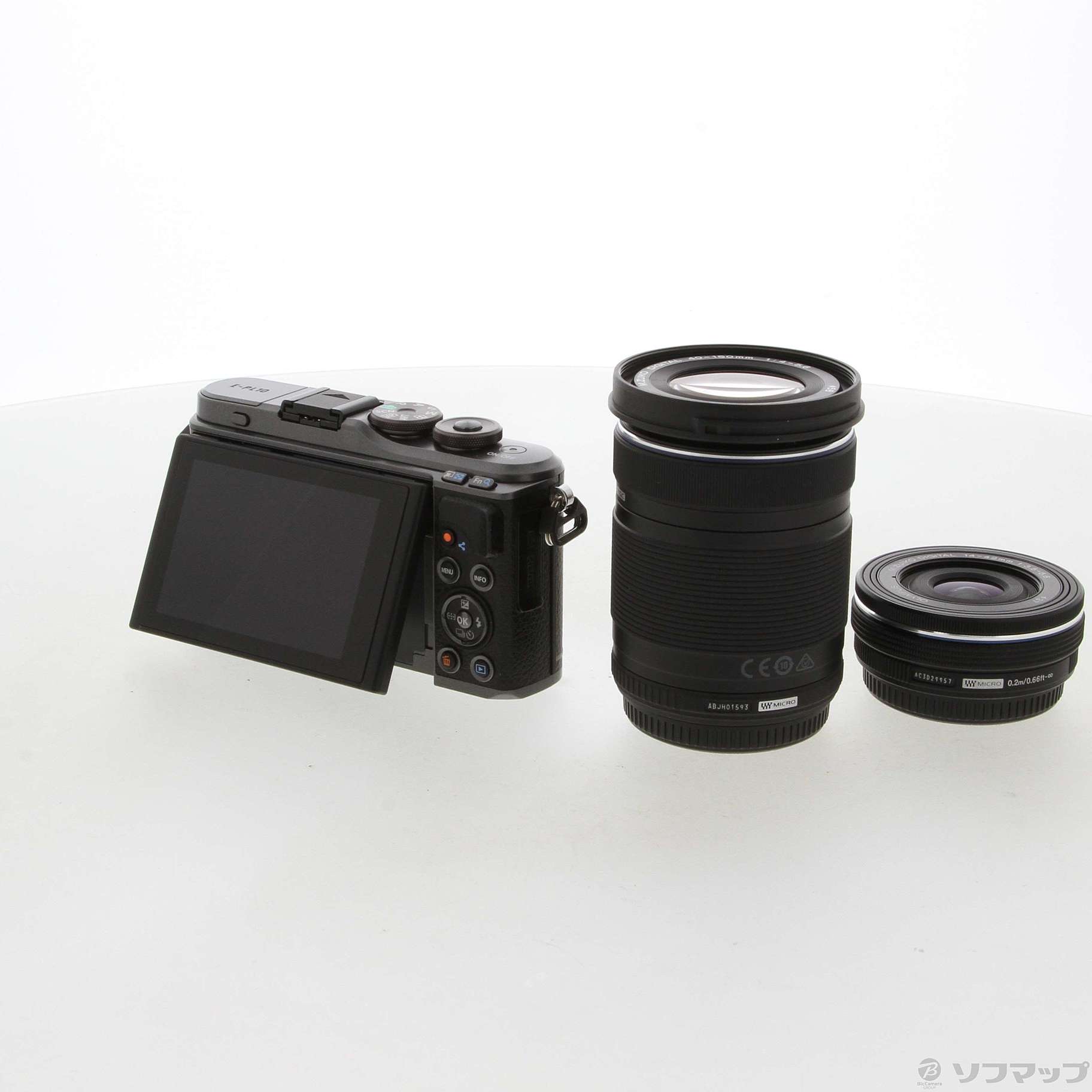 中古】OLYMPUS PEN E-PL10 EZ ダブルズームキット ブラック 