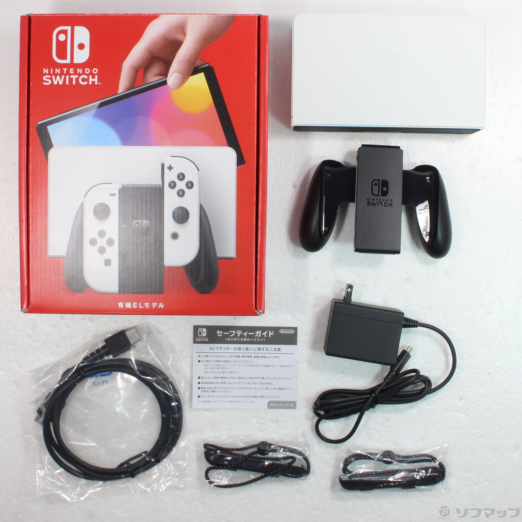 超可爱 Nintendo Switch 有機ELモデル Joy-Con L R ホワイト 中古本体