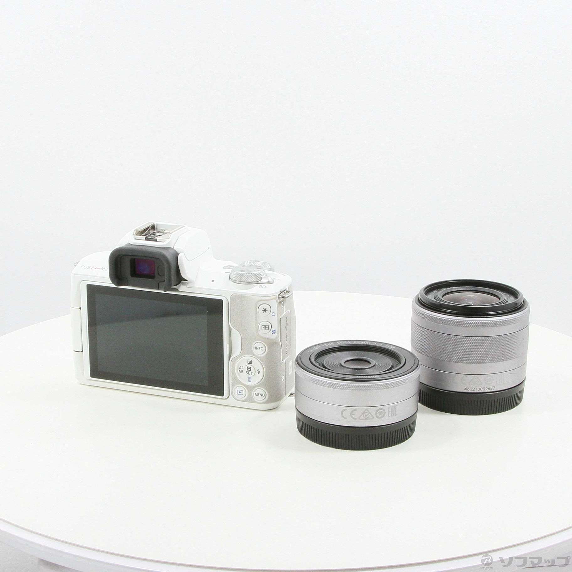 中古】EOS Kiss M2 ダブルレンズキット ホワイト [2133047263218 