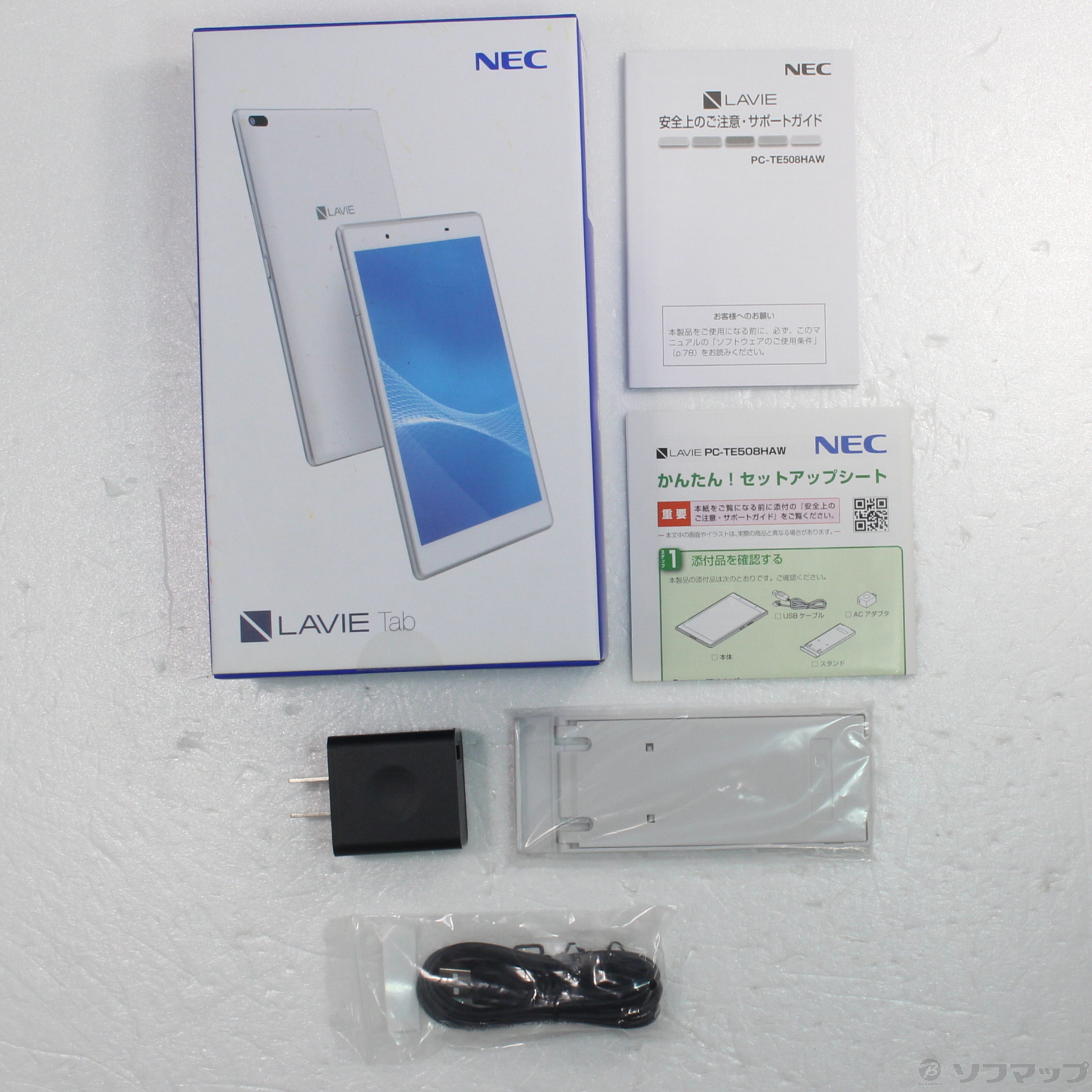中古】LaVie Tab E TE508／HAW 16GB ホワイト PC-TE508HAW Wi-Fi