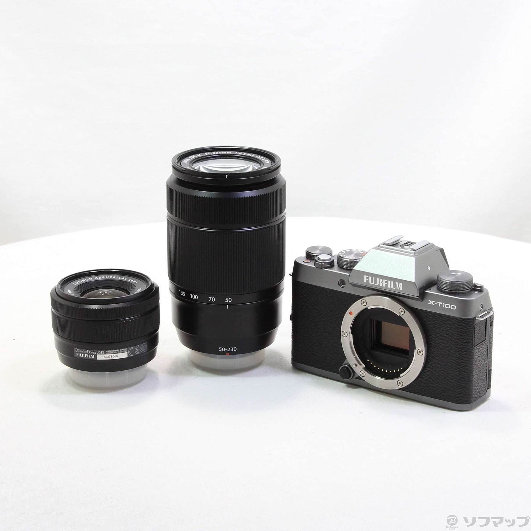 中古】FUJIFILM X-T100 ダブルズームレンズキット ダークシルバー ...