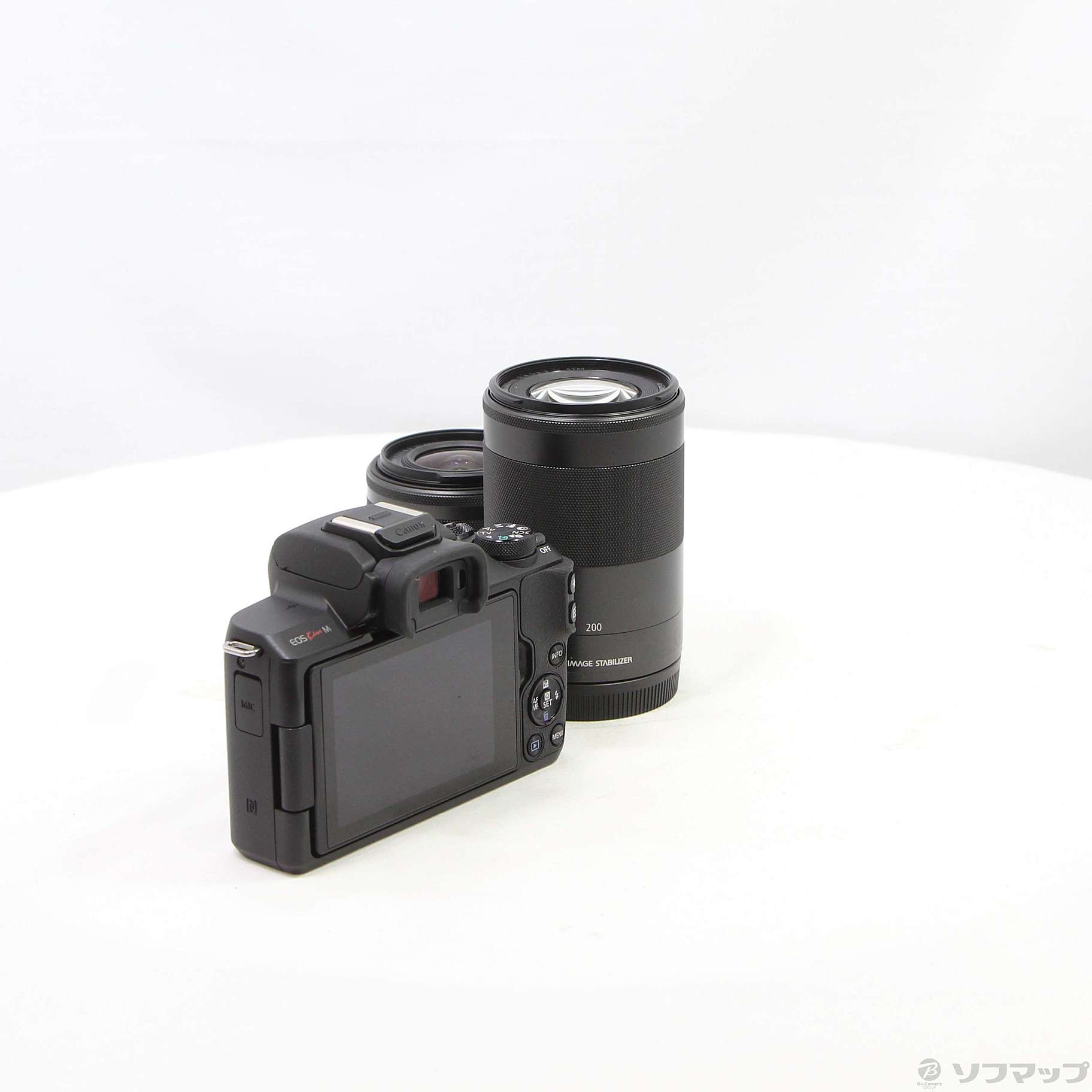 中古】EOS Kiss M ダブルズームキット ブラック [2133047376550